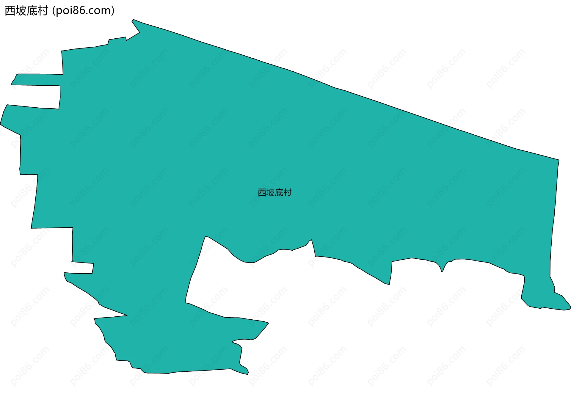 西坡底村边界地图