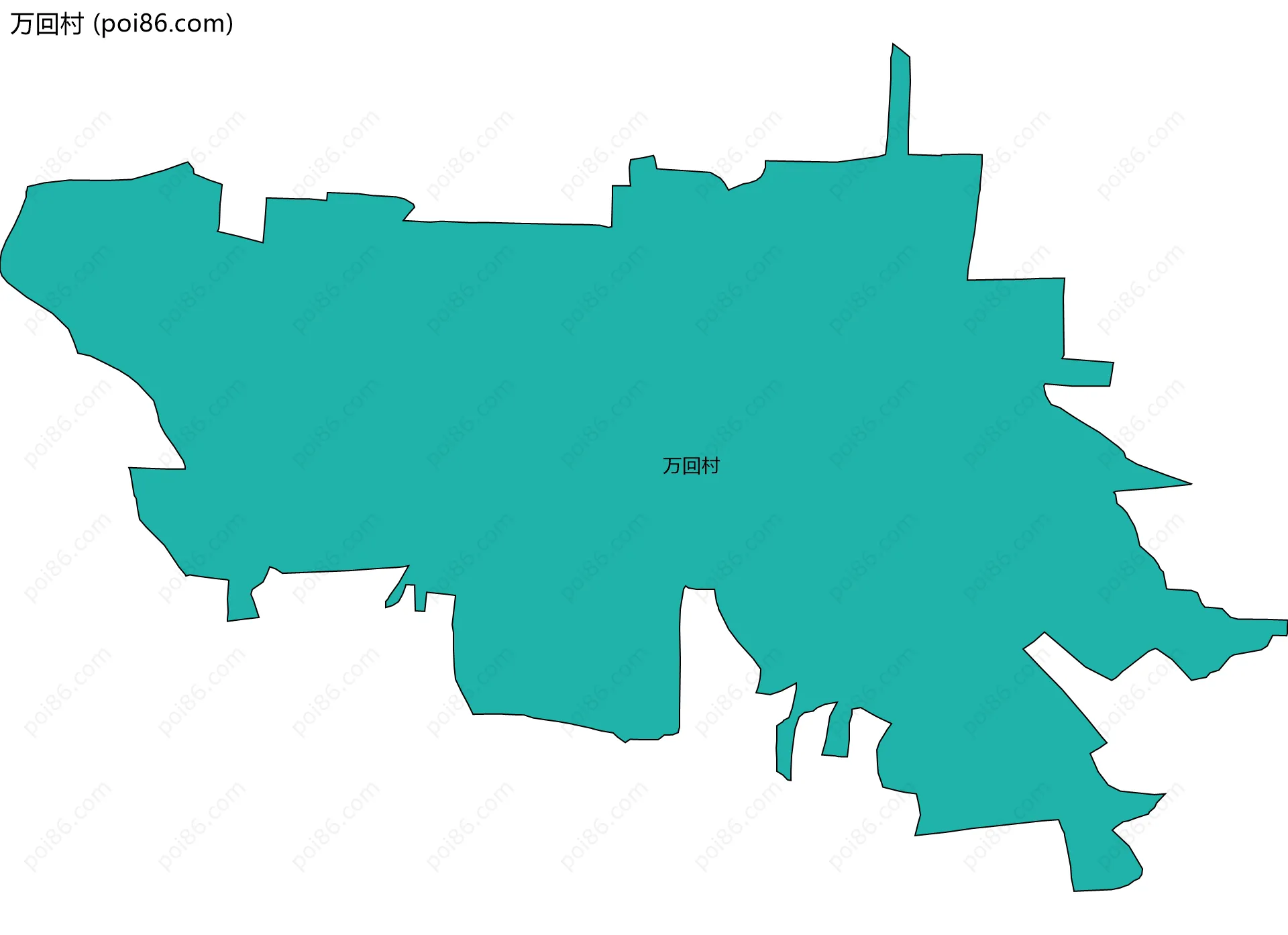万回村边界地图