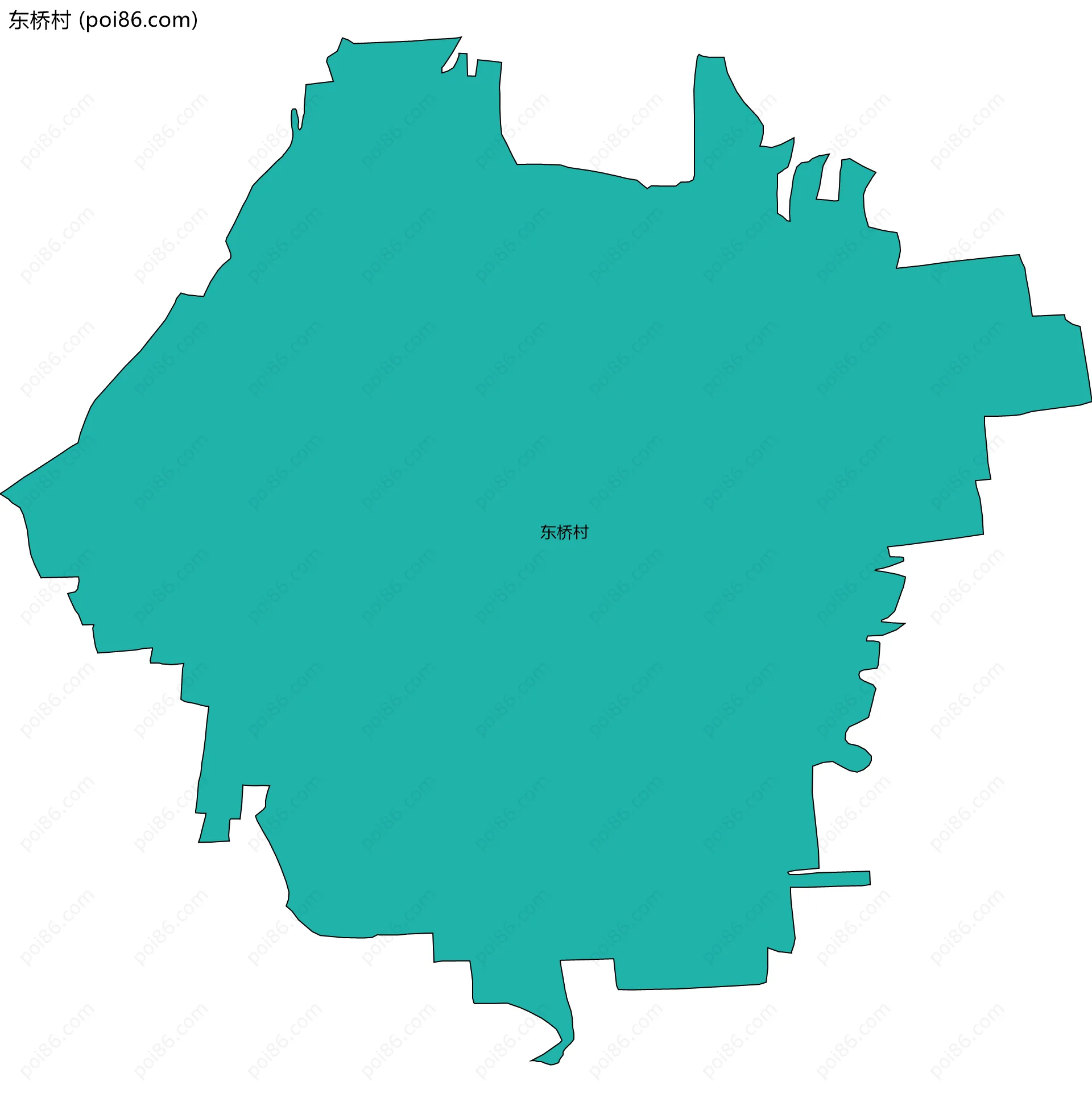 东桥村边界地图