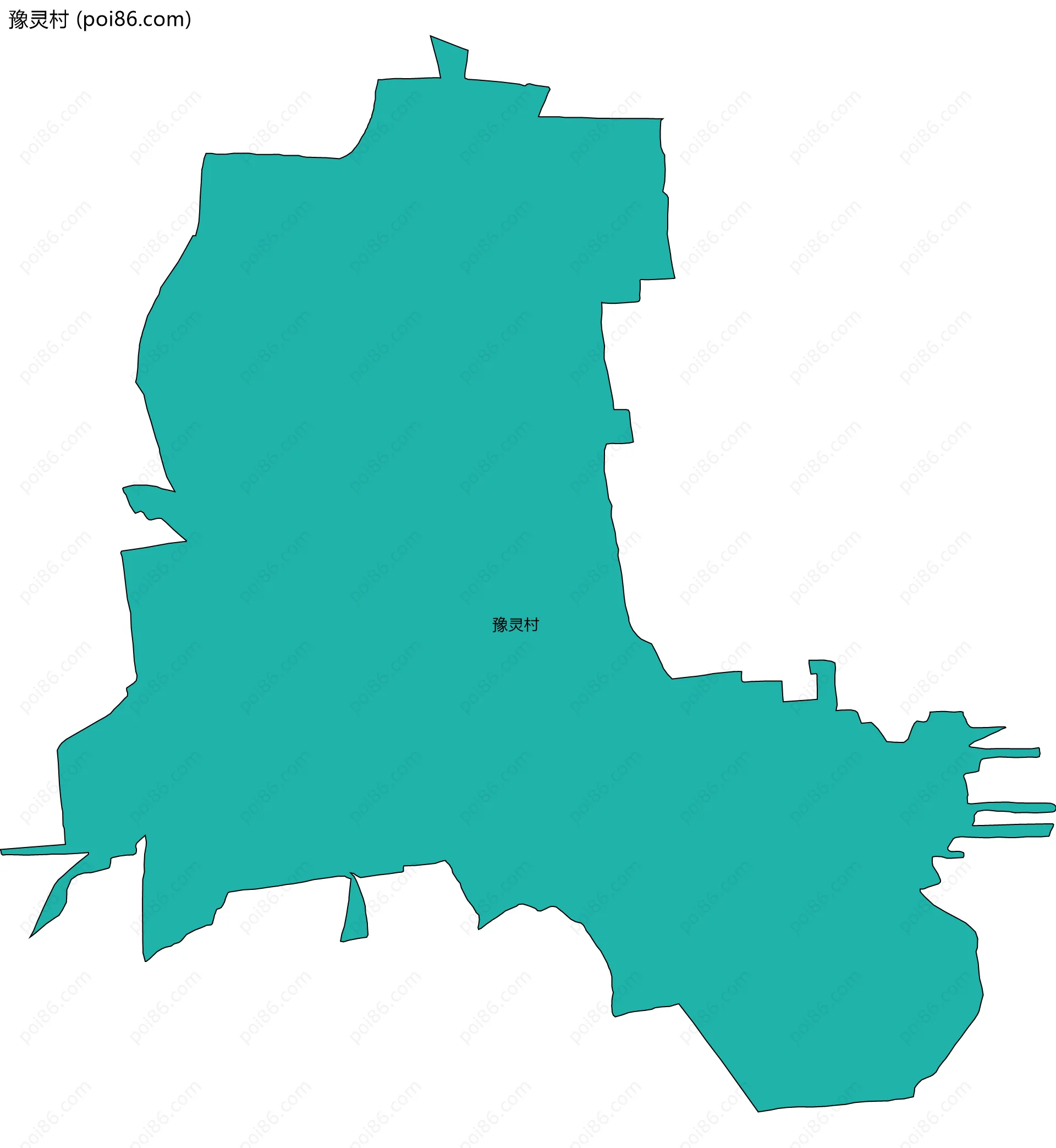 豫灵村边界地图