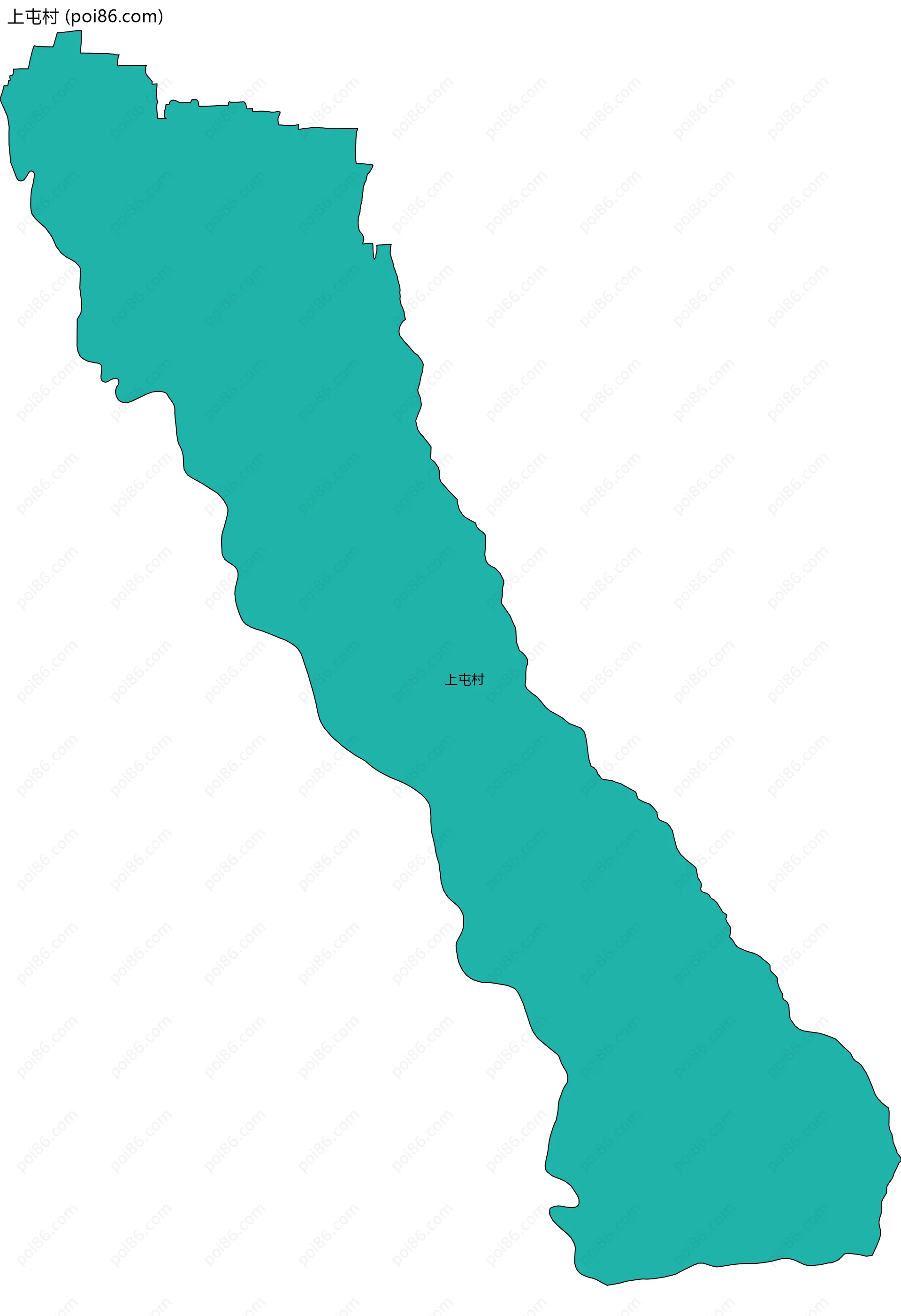 上屯村边界地图