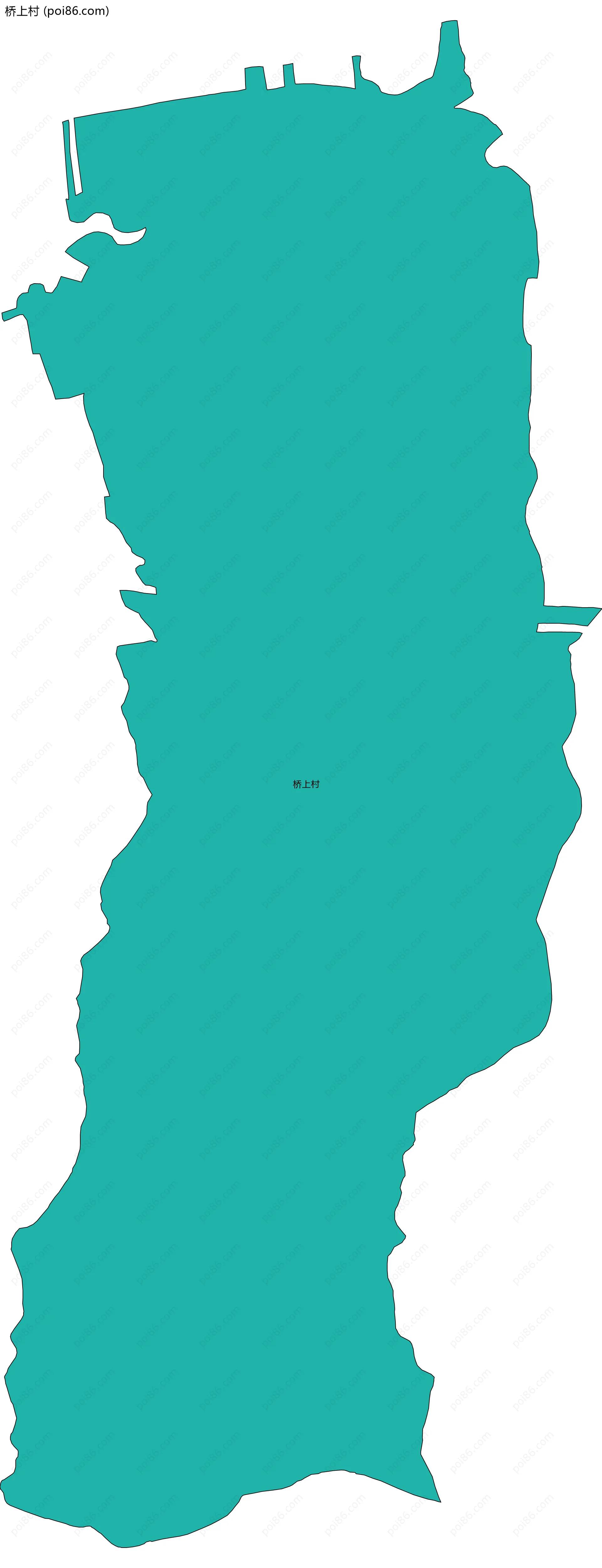 桥上村边界地图