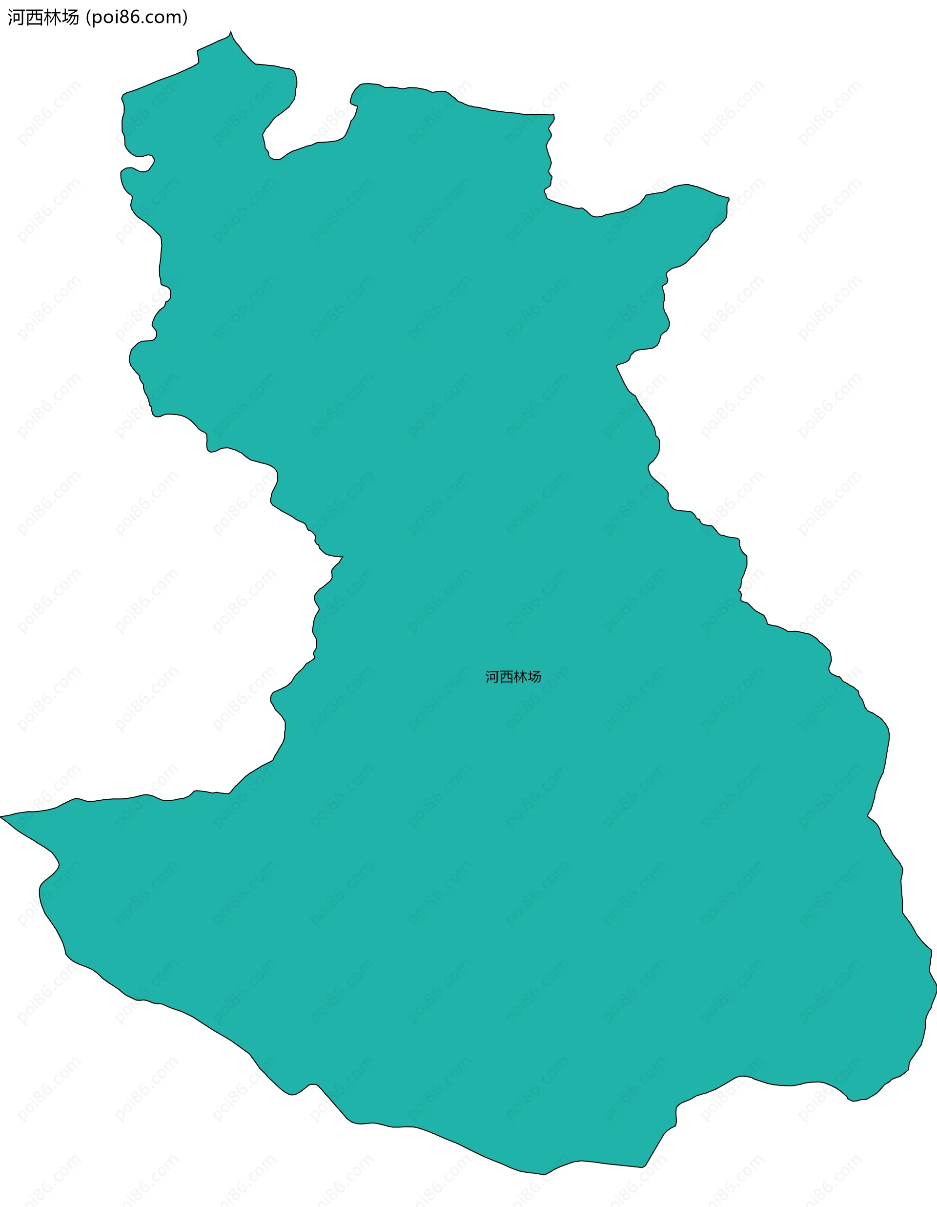 河西林场边界地图