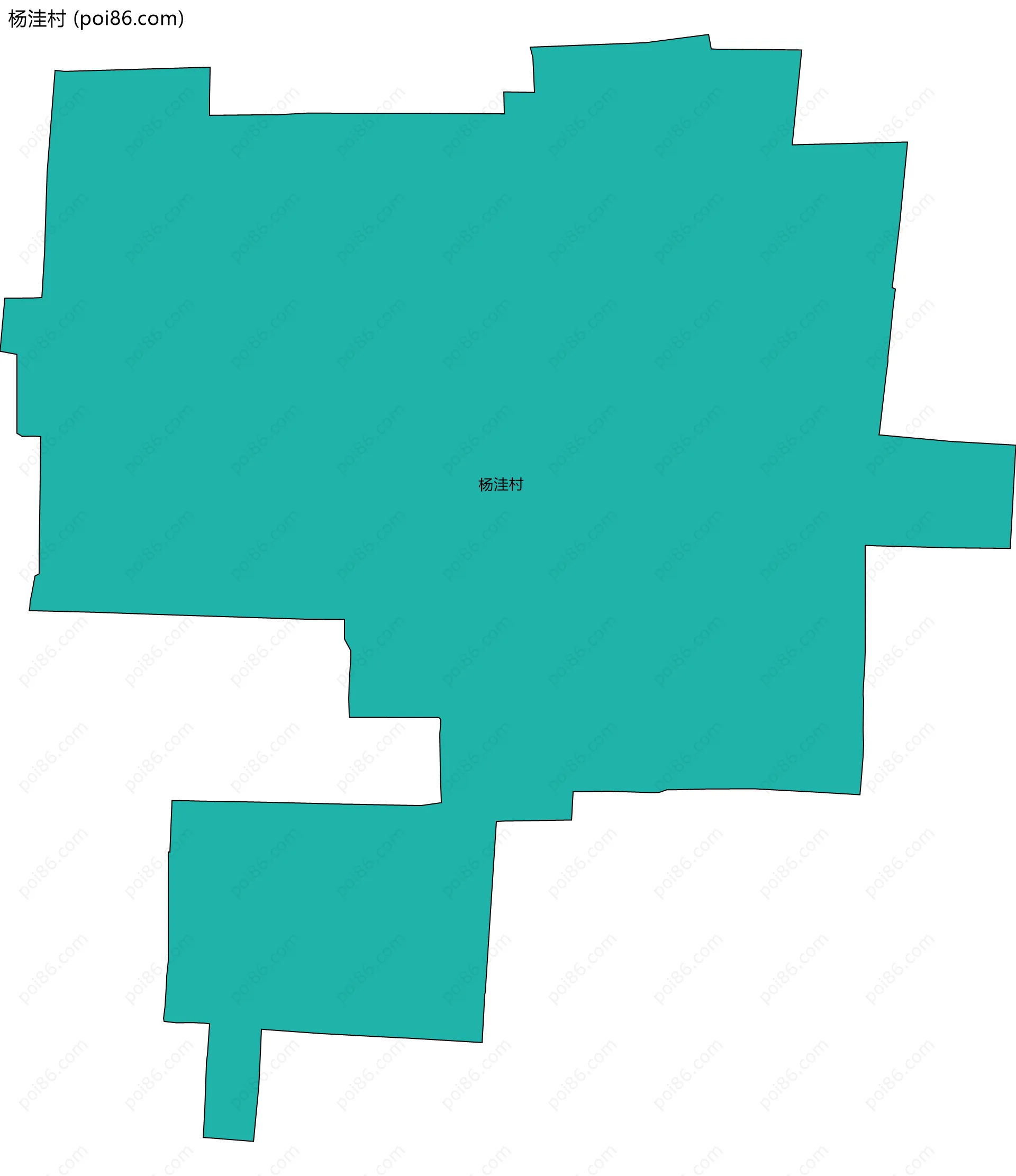 杨洼村边界地图