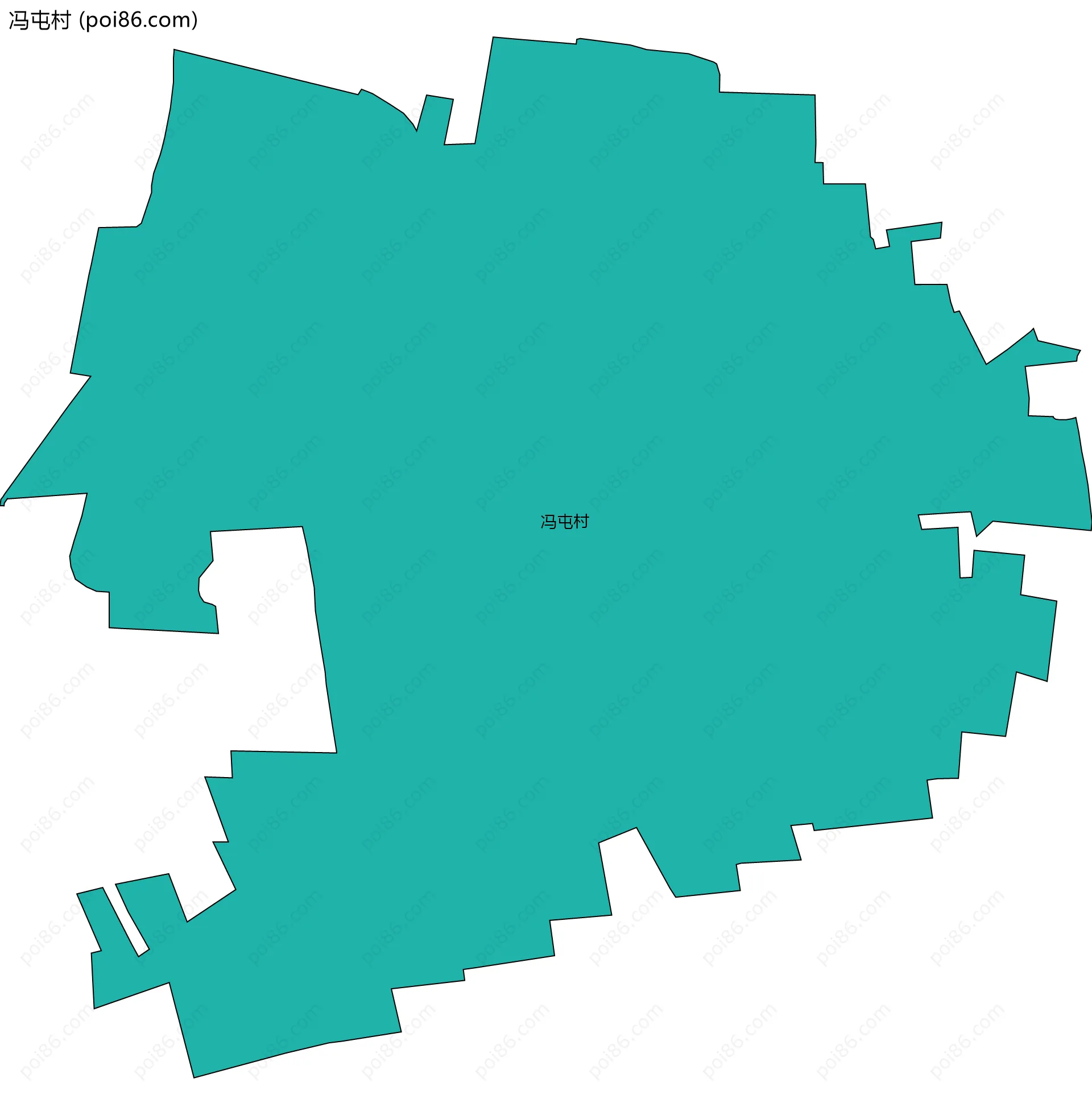 冯屯村边界地图