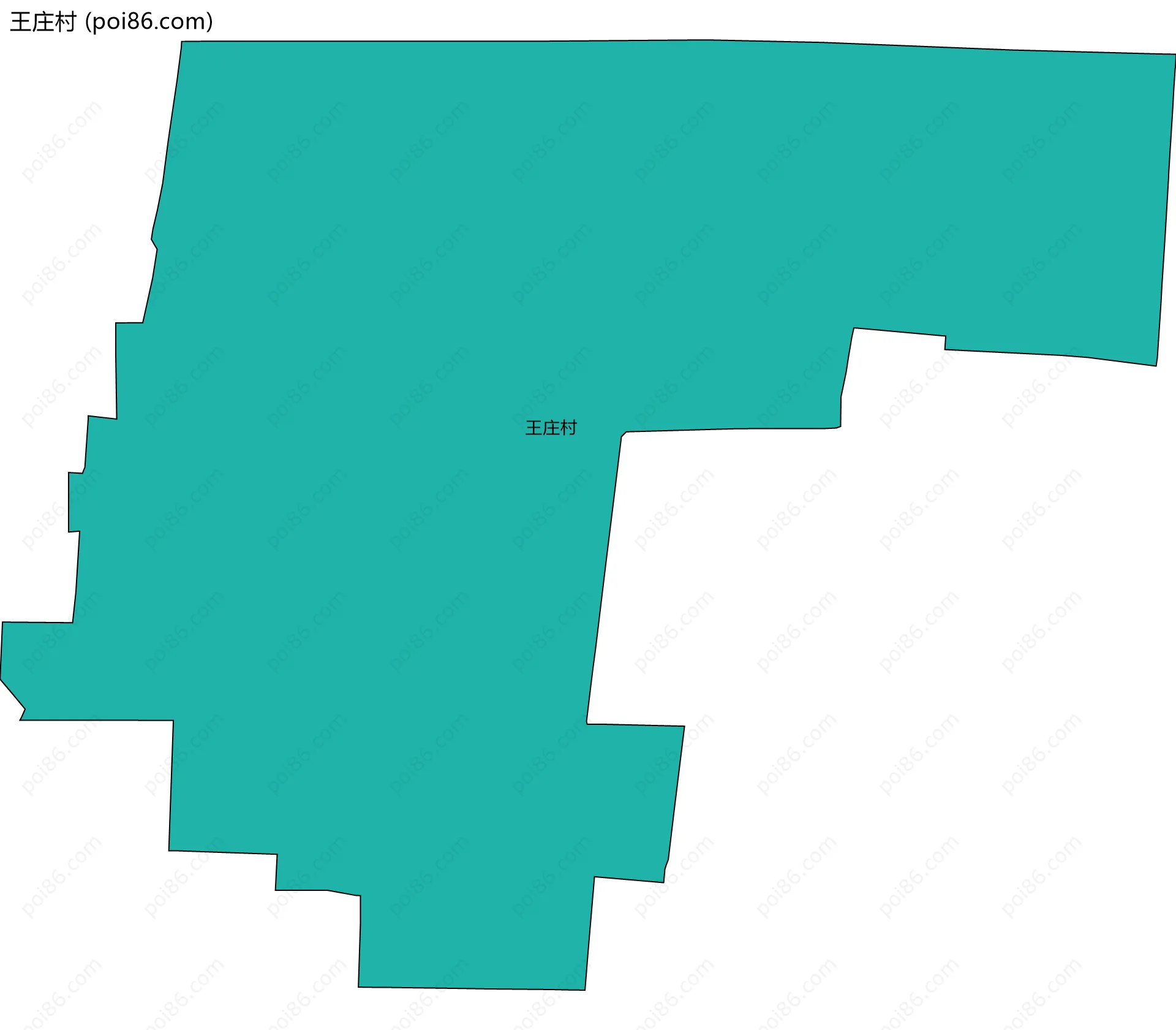 王庄村边界地图