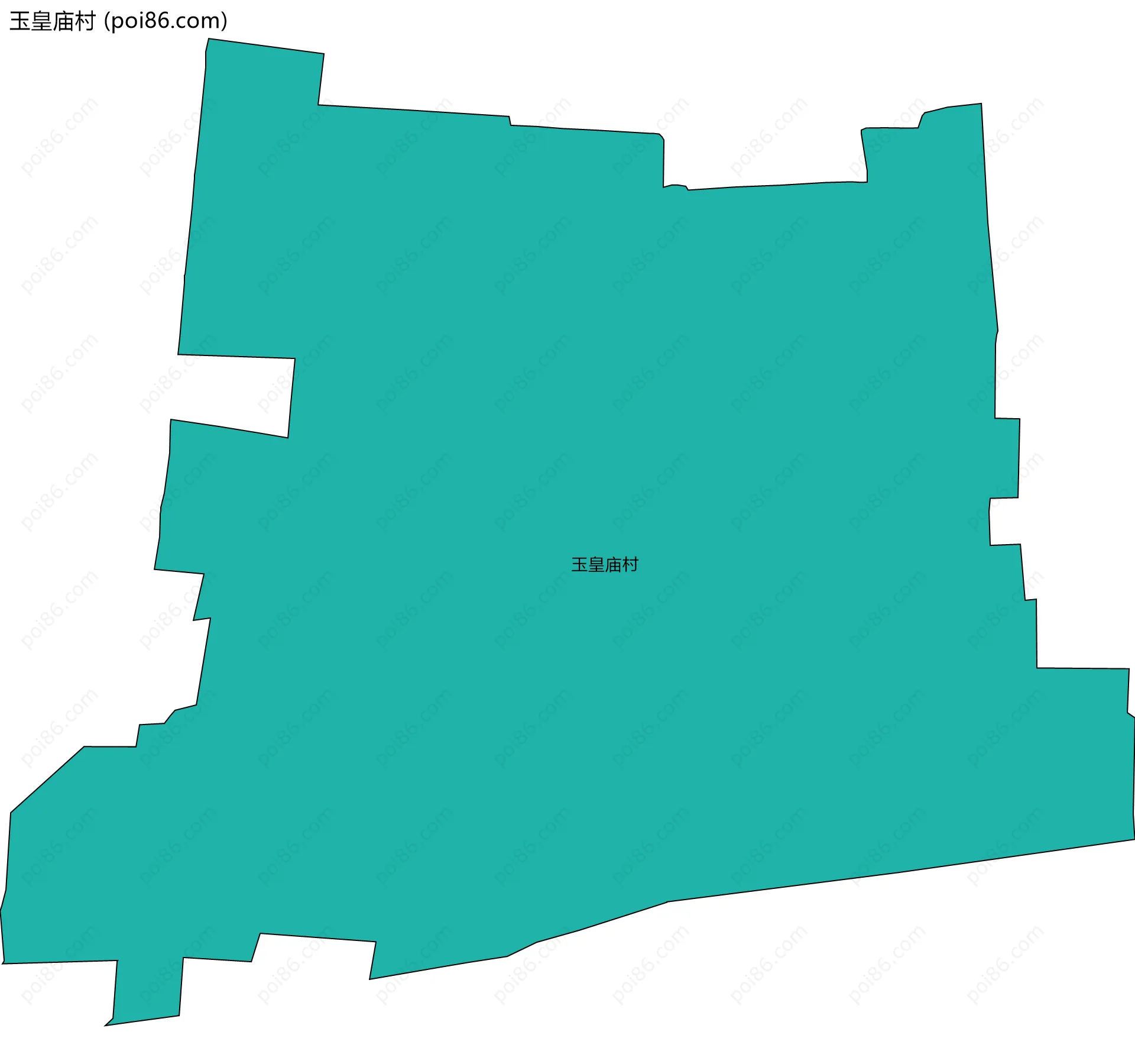 玉皇庙村边界地图