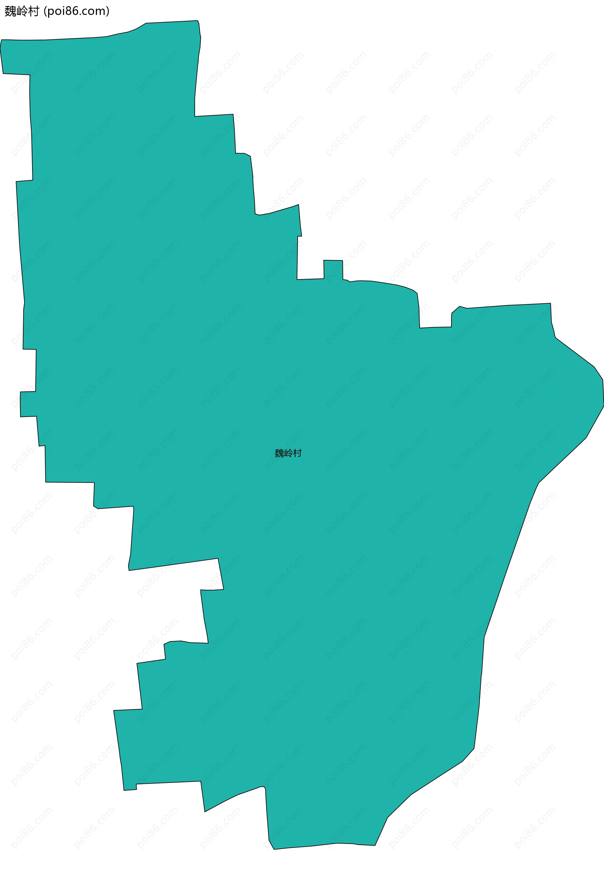 魏岭村边界地图