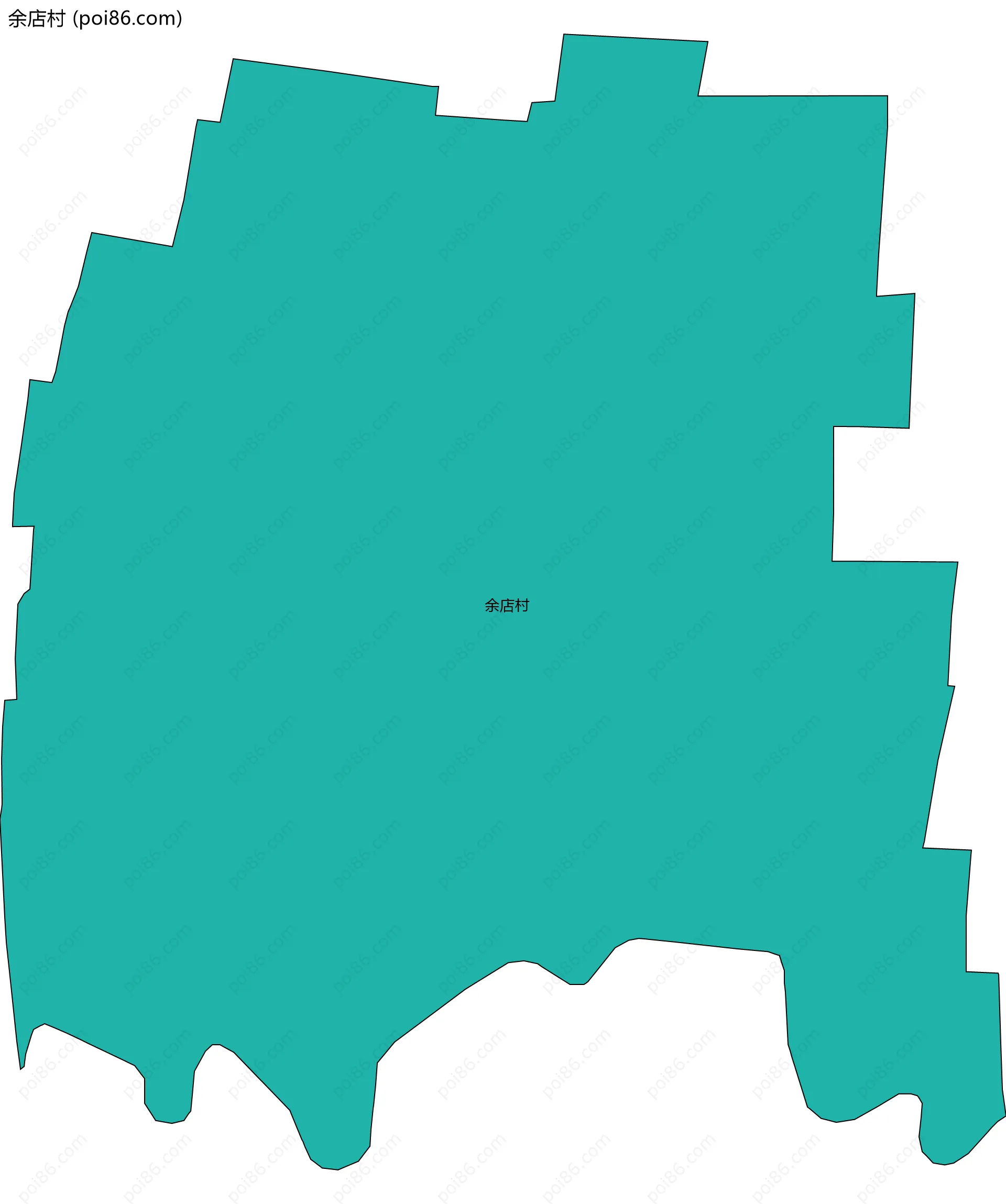 余店村边界地图