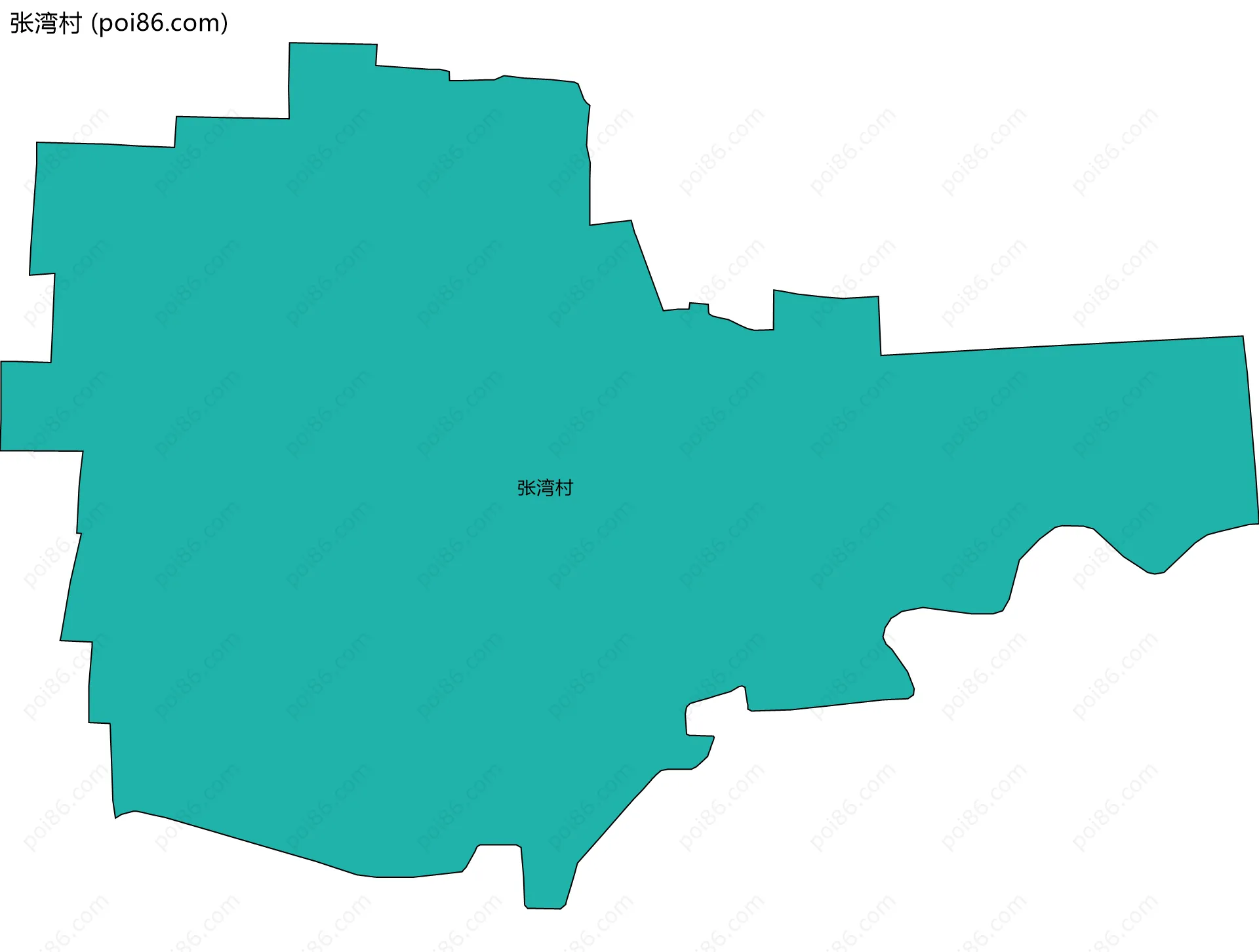 张湾村边界地图