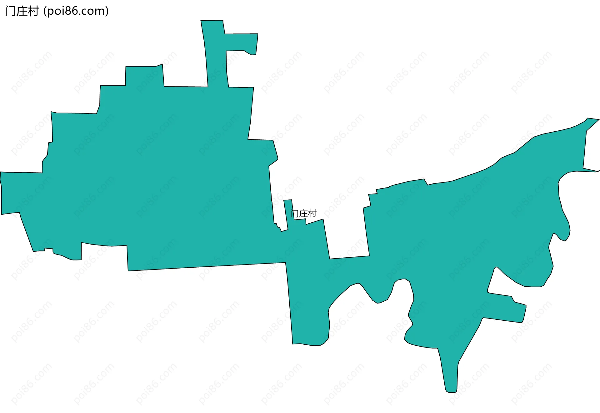 门庄村边界地图