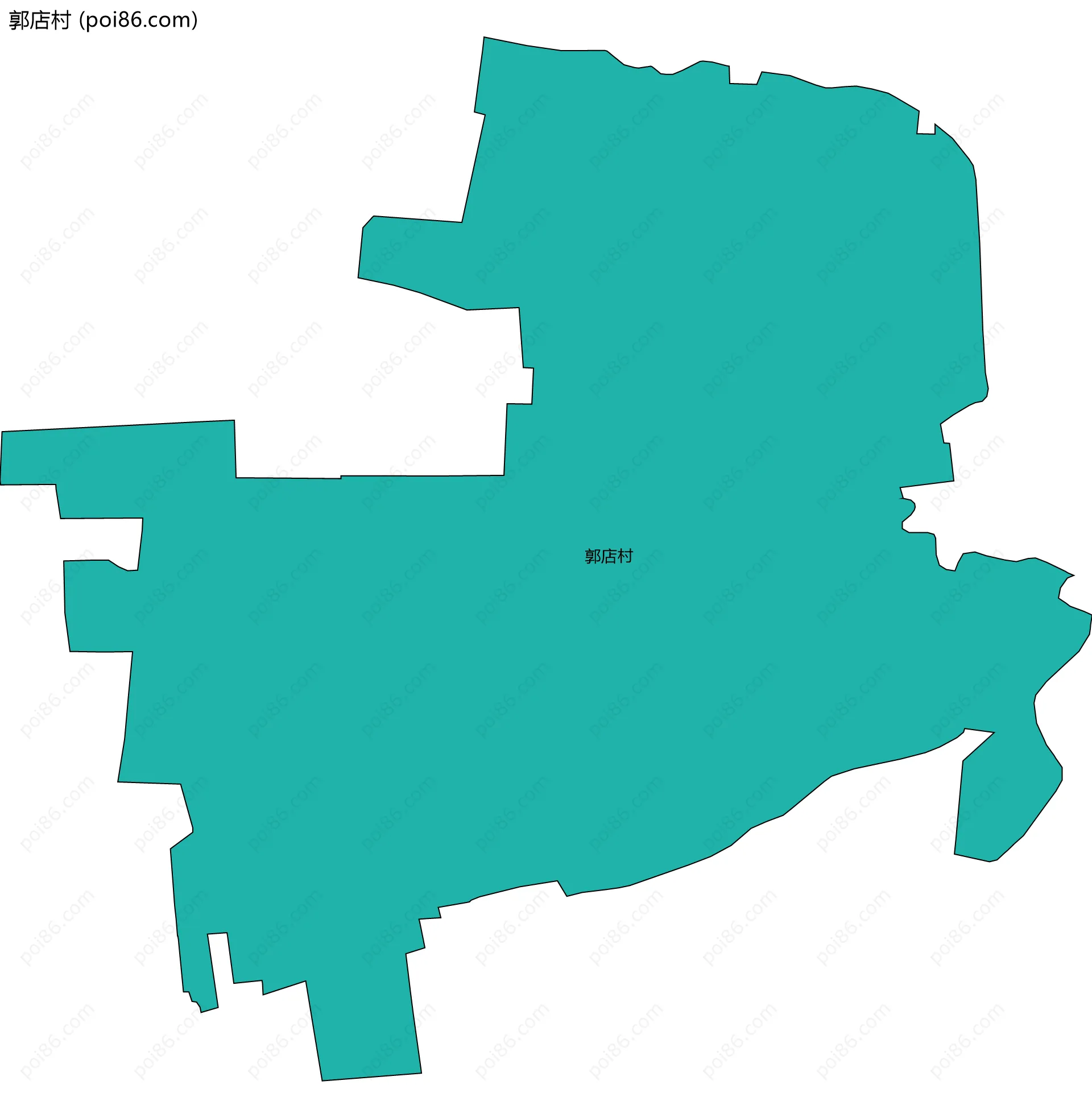 郭店村边界地图