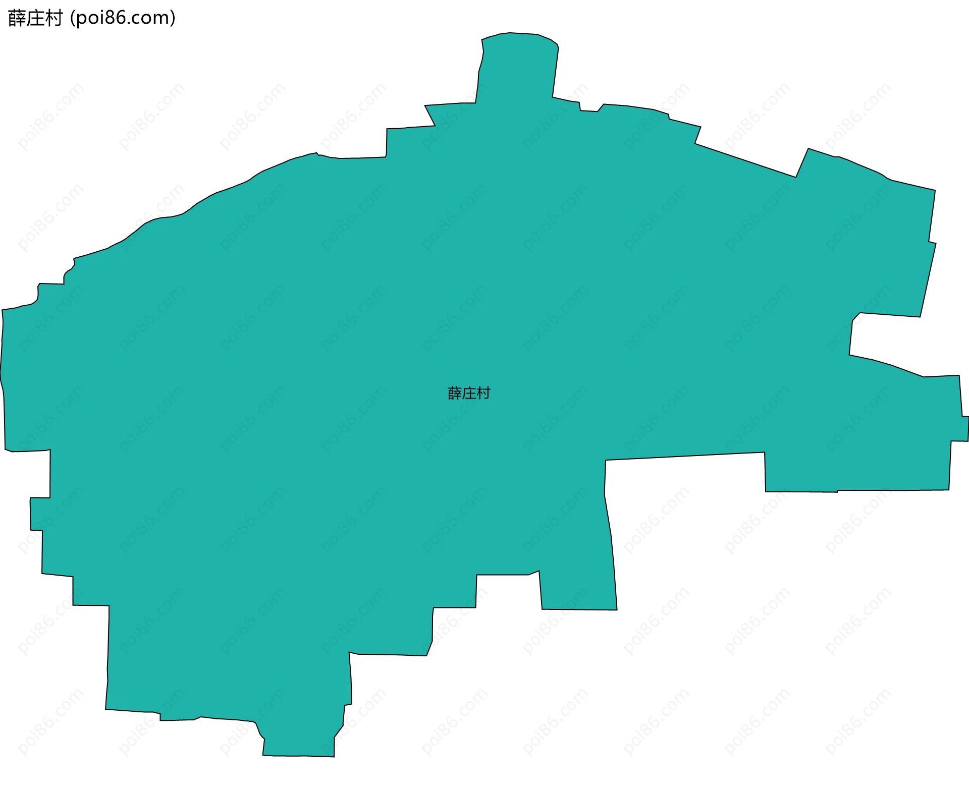 薛庄村边界地图