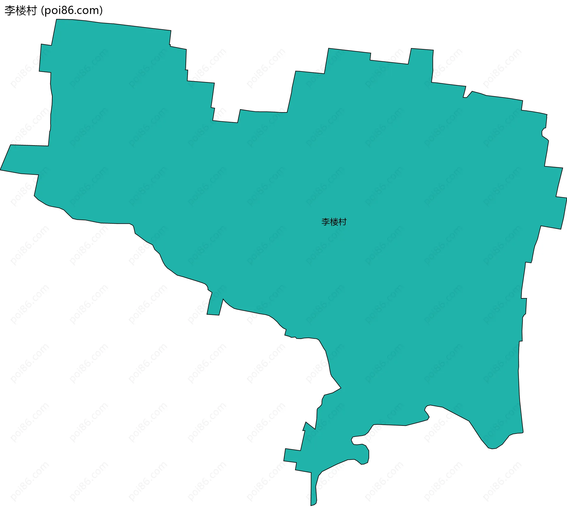 李楼村边界地图