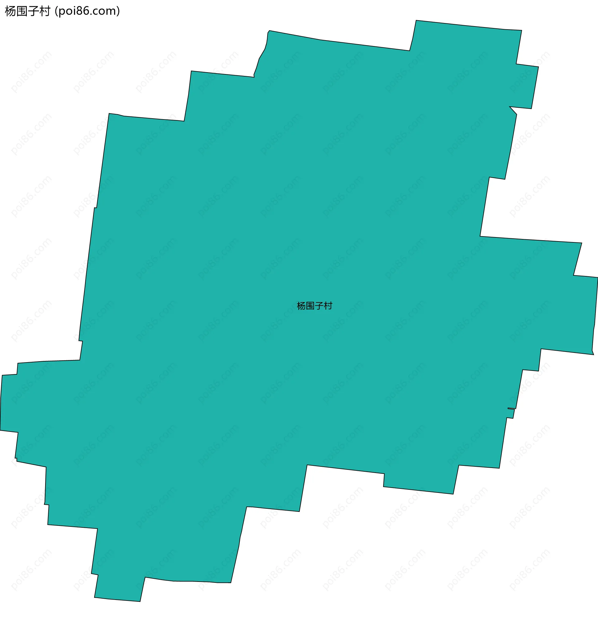 杨围子村边界地图