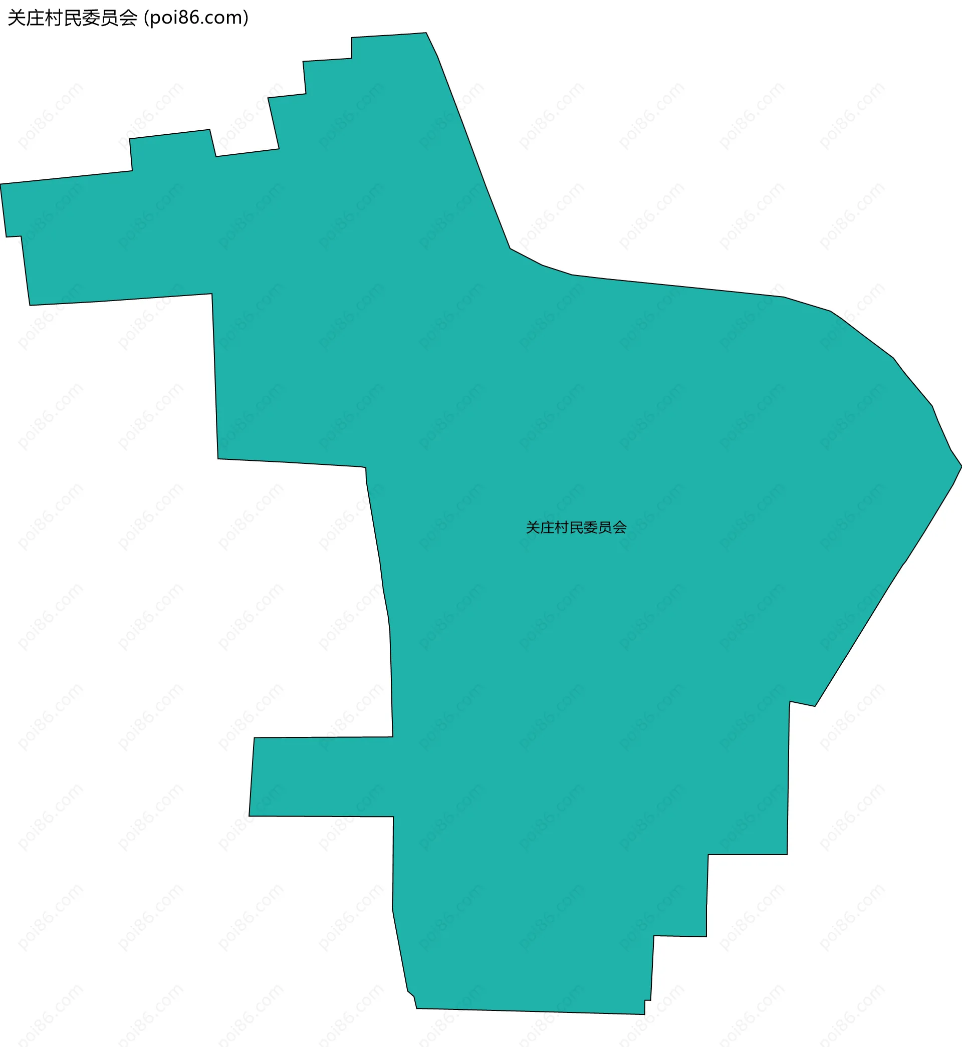 关庄村民委员会边界地图