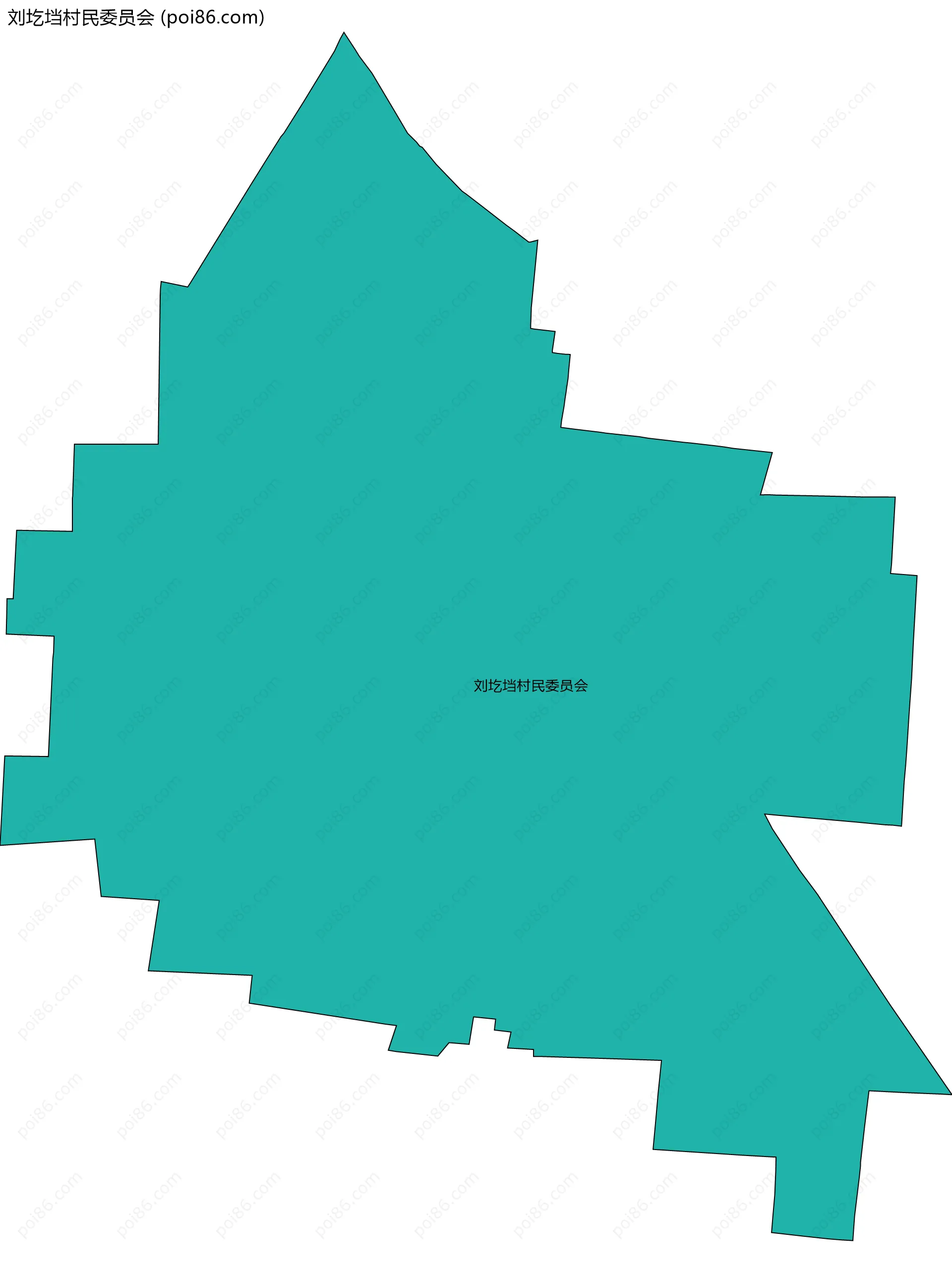 刘圪垱村民委员会边界地图