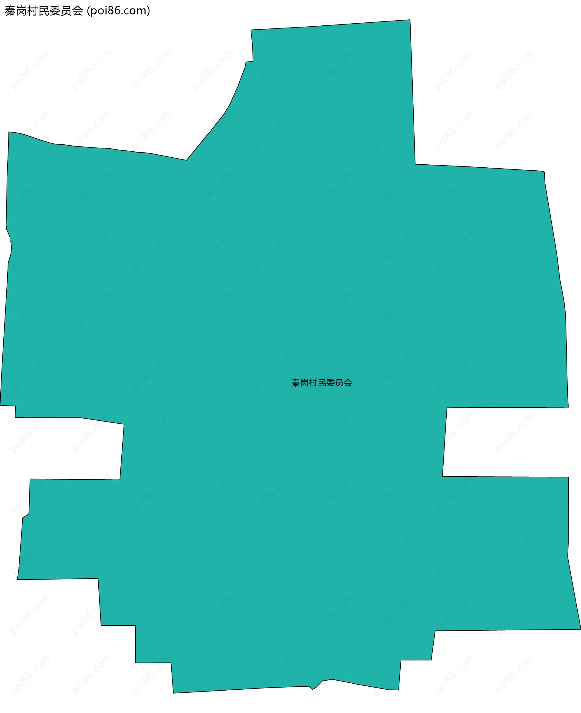 秦岗村民委员会边界地图