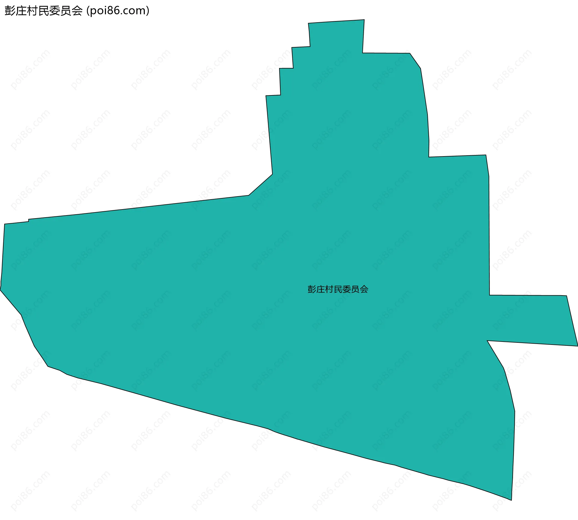 彭庄村民委员会边界地图