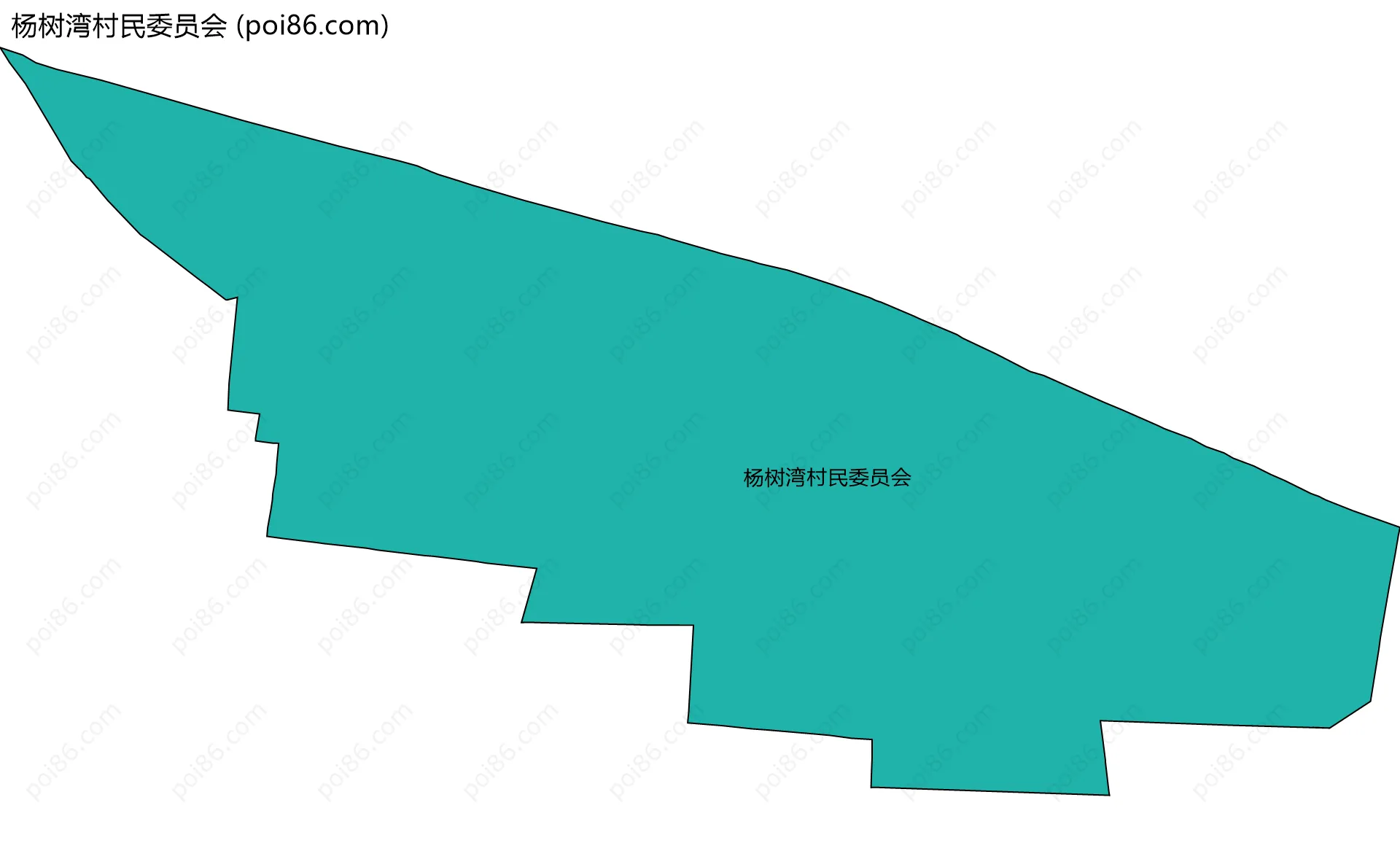 杨树湾村民委员会边界地图