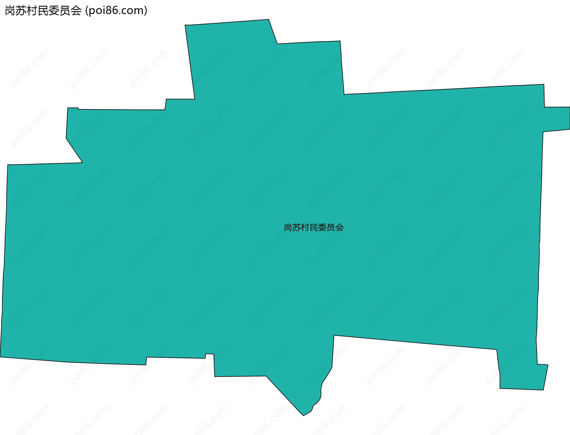 岗苏村民委员会边界地图