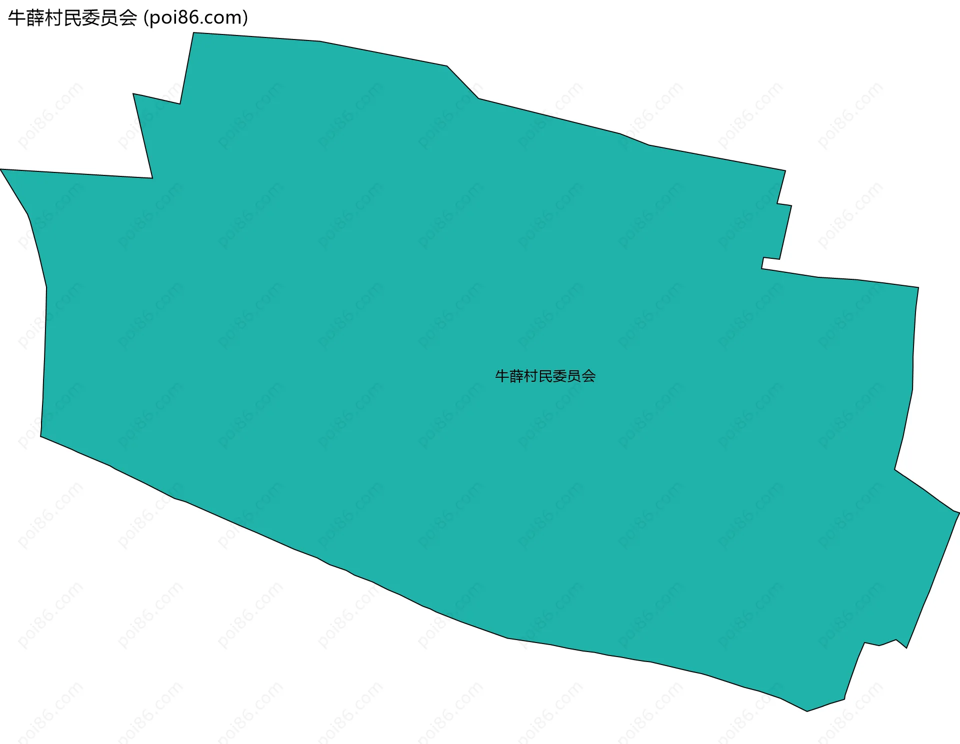 牛薛村民委员会边界地图