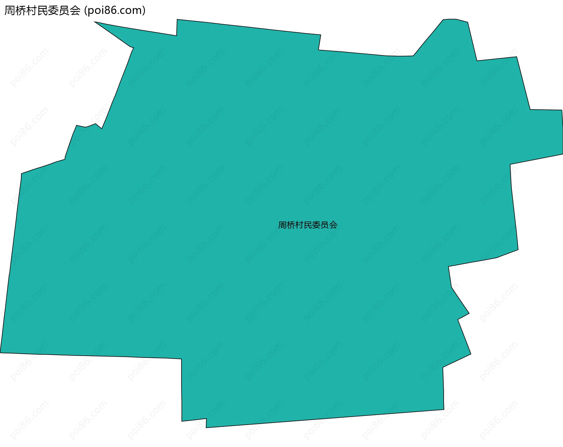 周桥村民委员会边界地图