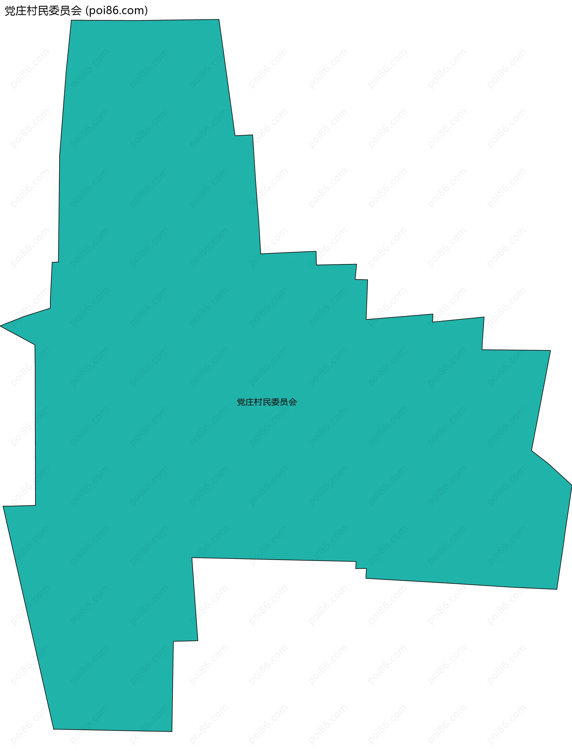 党庄村民委员会边界地图