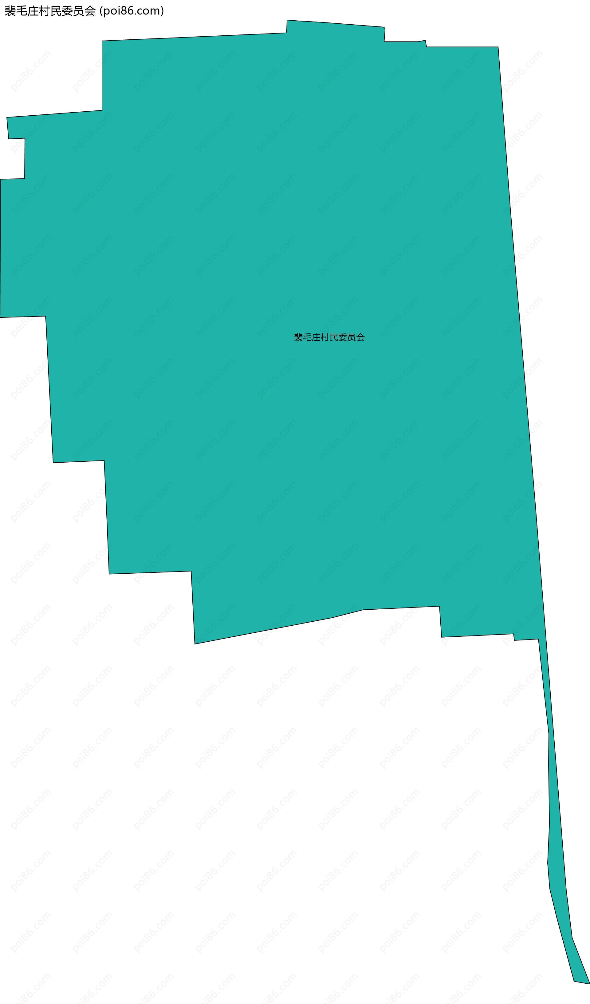 裴毛庄村民委员会边界地图