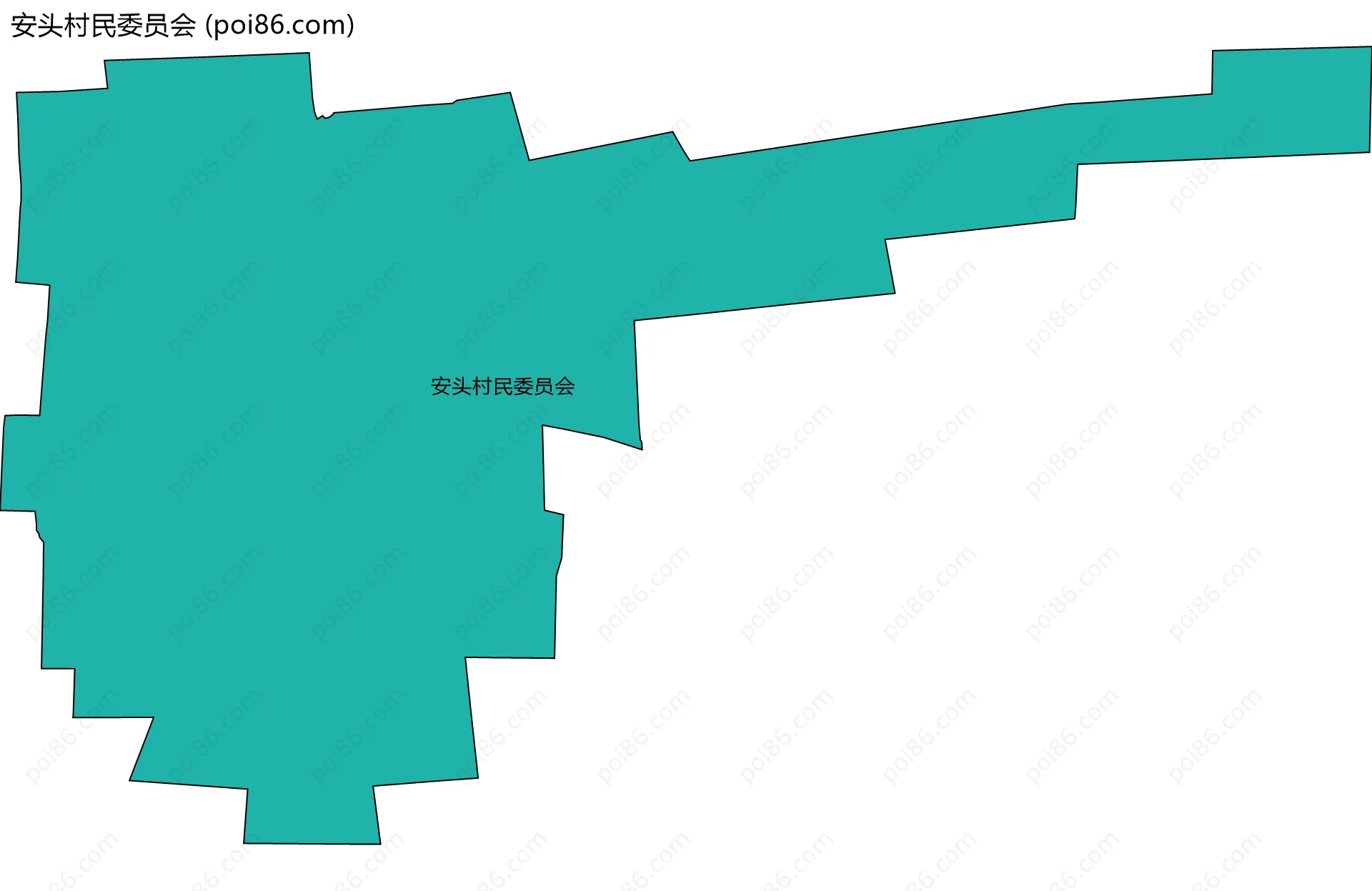 安头村民委员会边界地图