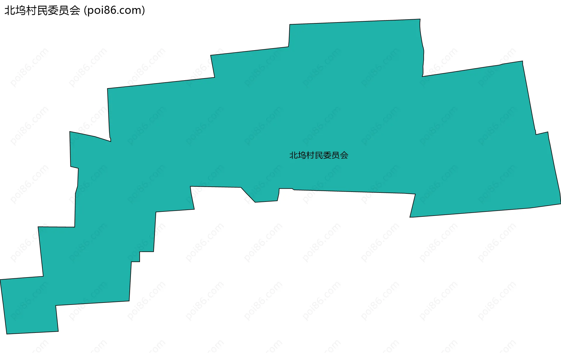 北坞村民委员会边界地图