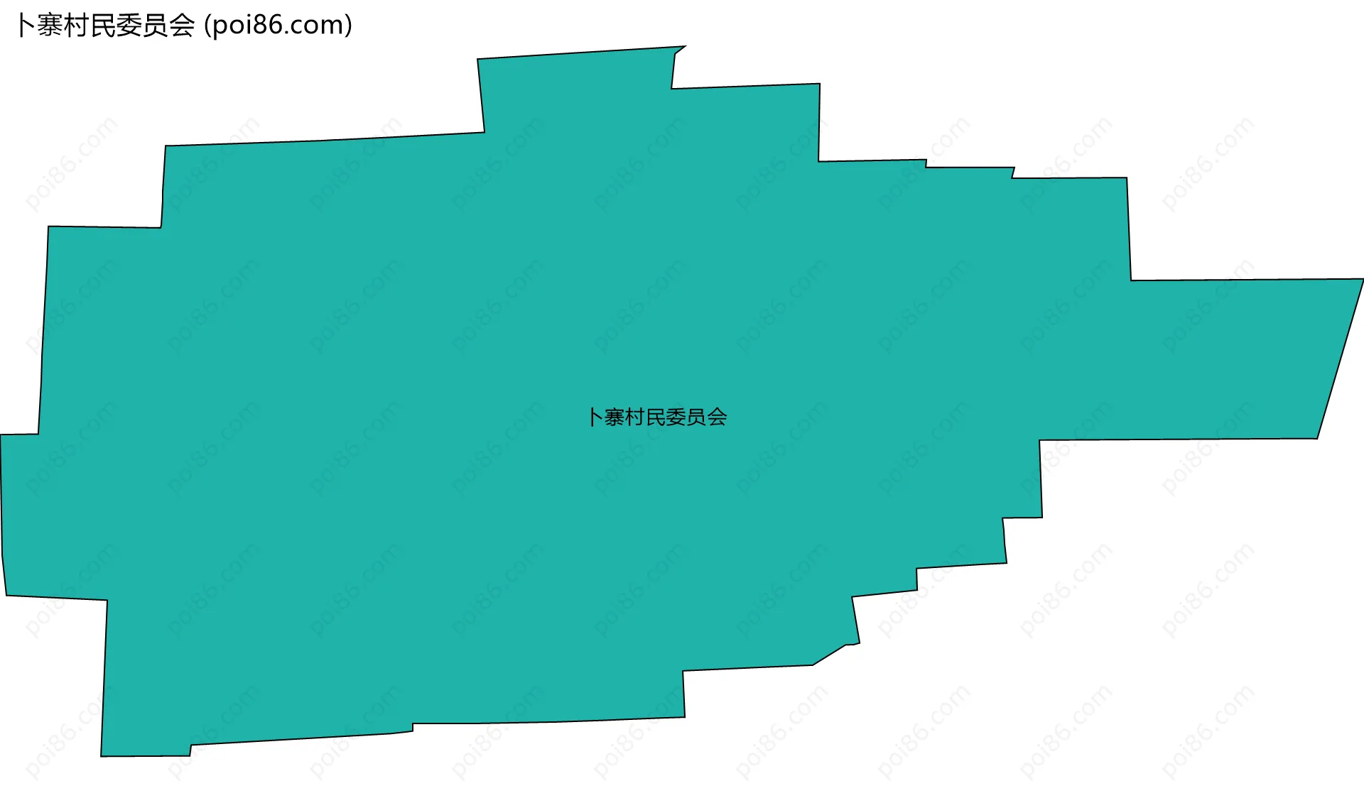卜寨村民委员会边界地图