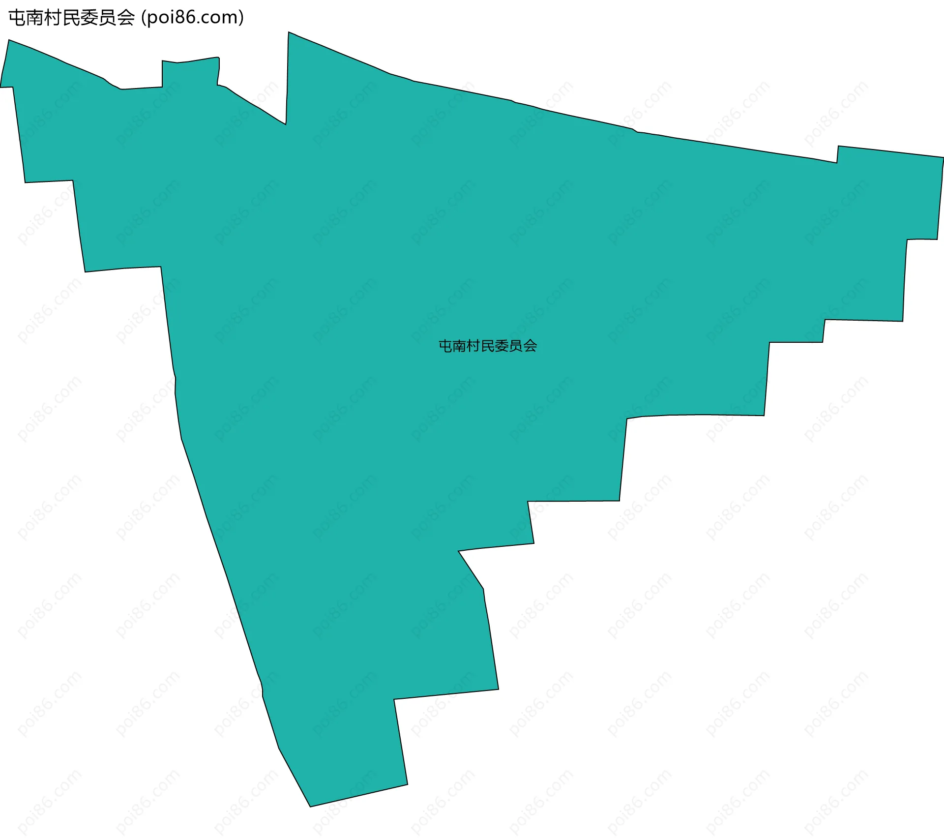 屯南村民委员会边界地图