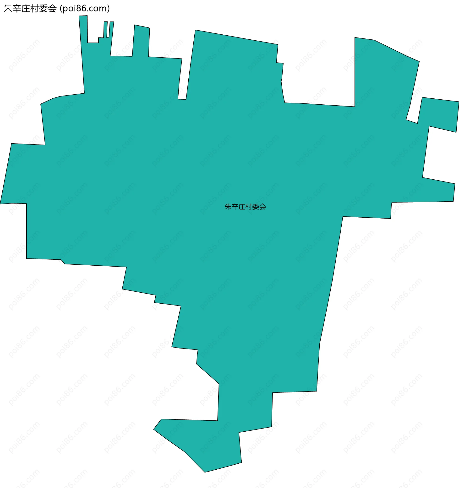 朱辛庄村委会边界地图