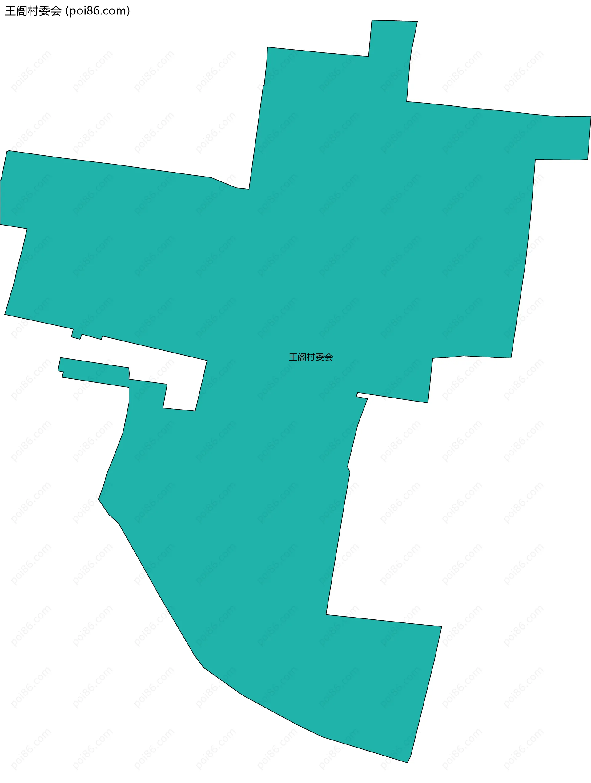 王阁村委会边界地图