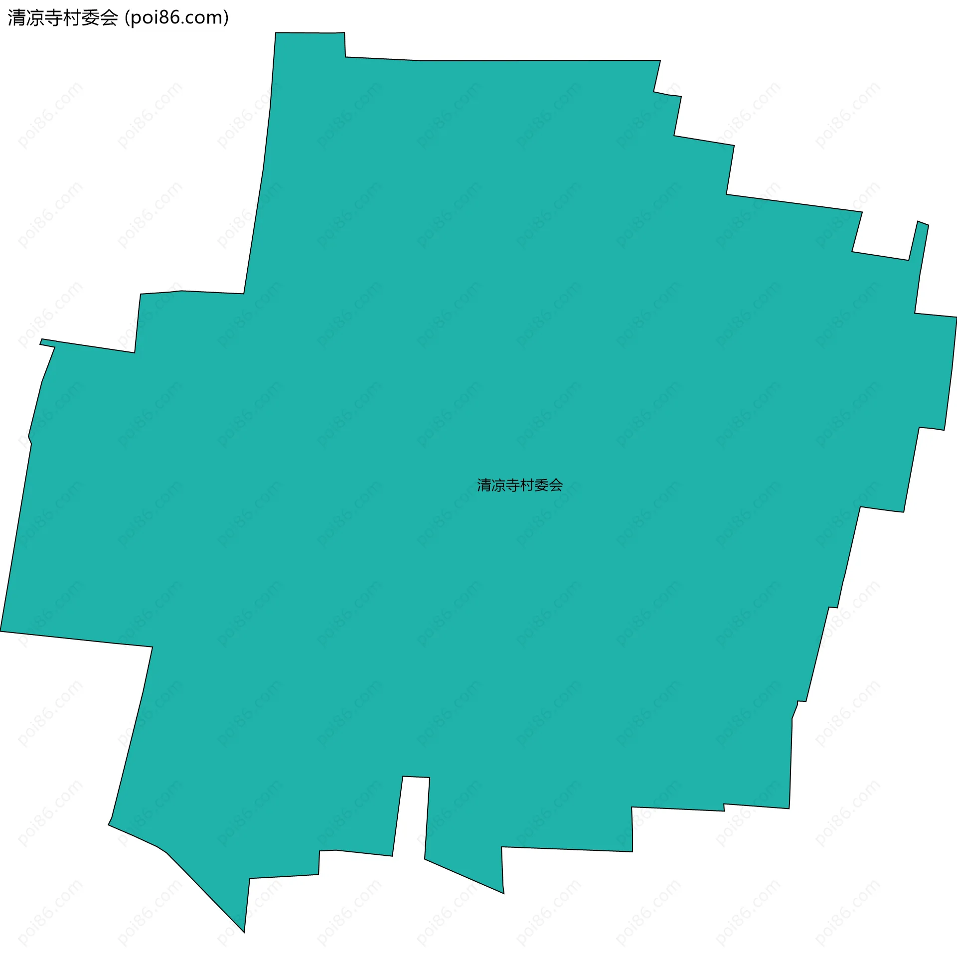清凉寺村委会边界地图