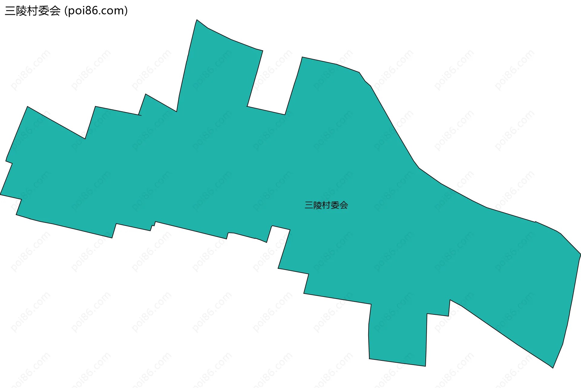 三陵村委会边界地图