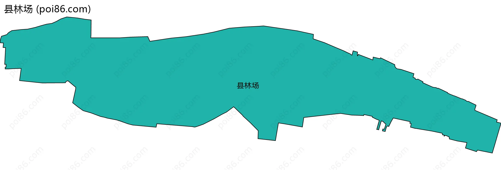县林场边界地图(五级行政区划)
