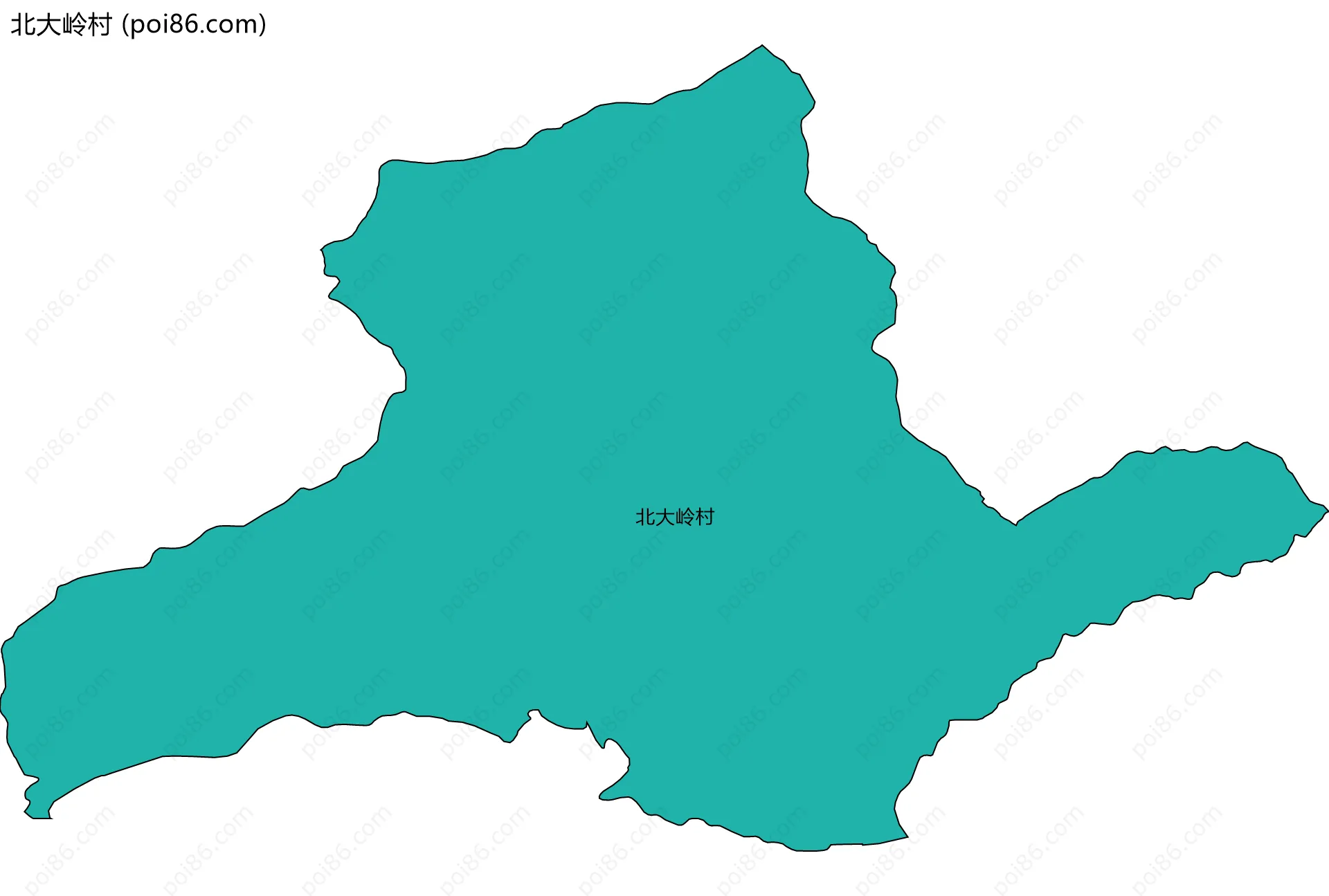 北大岭村边界地图