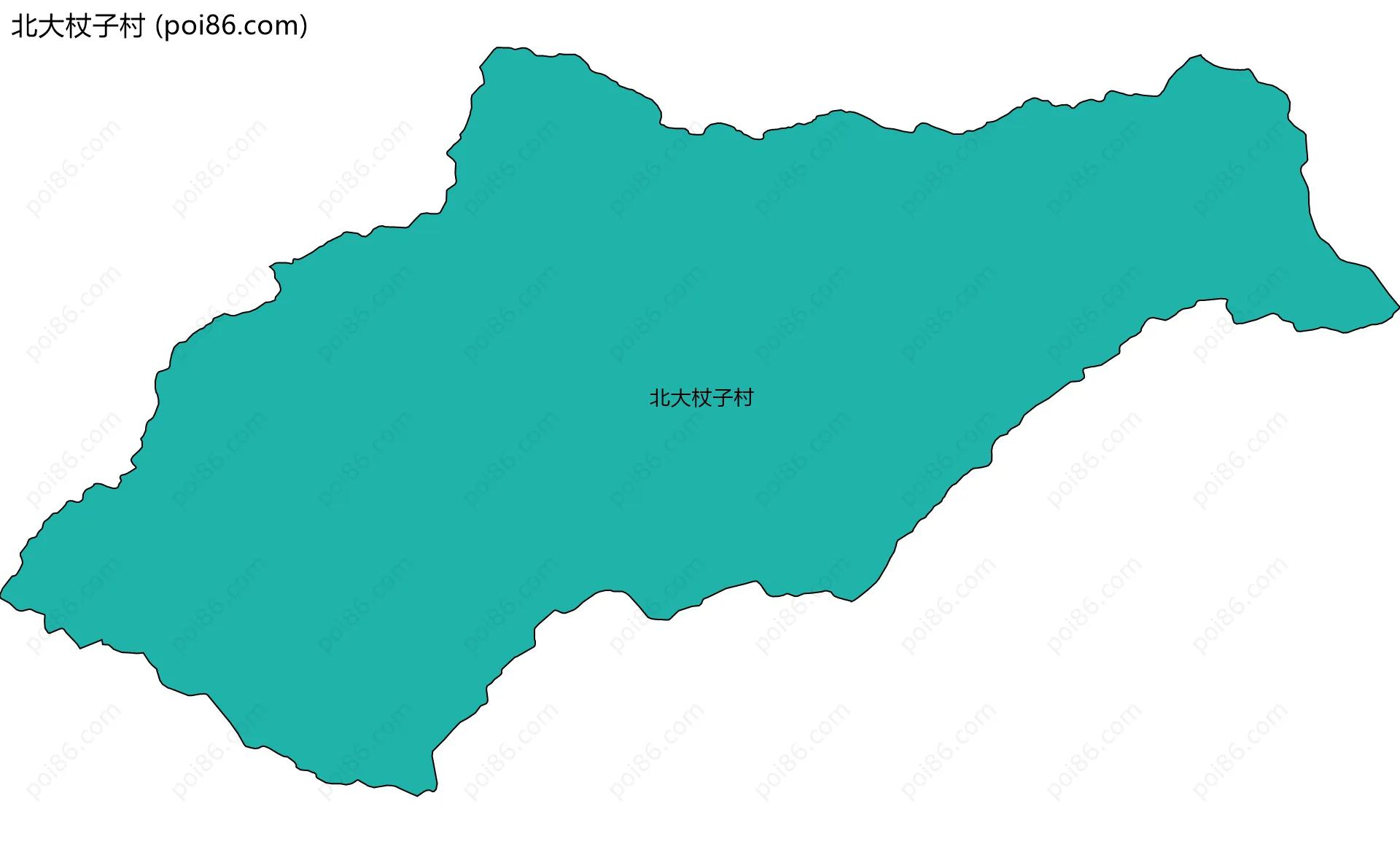 北大杖子村边界地图