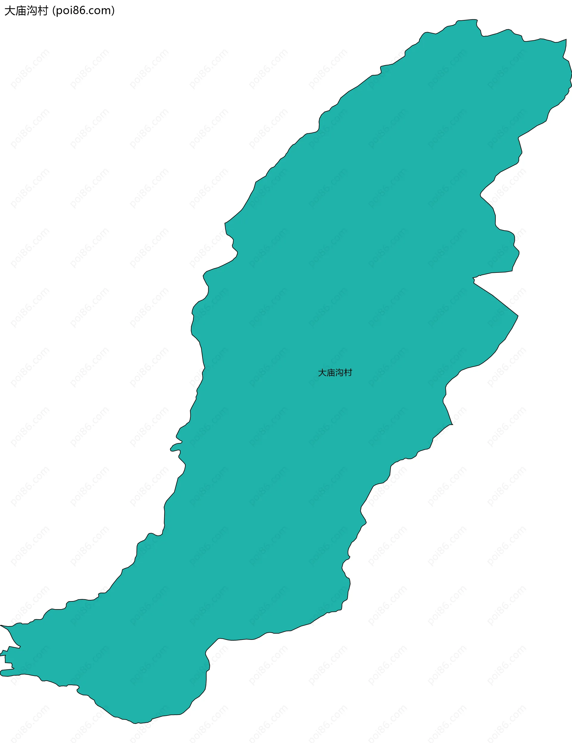 大庙沟村边界地图