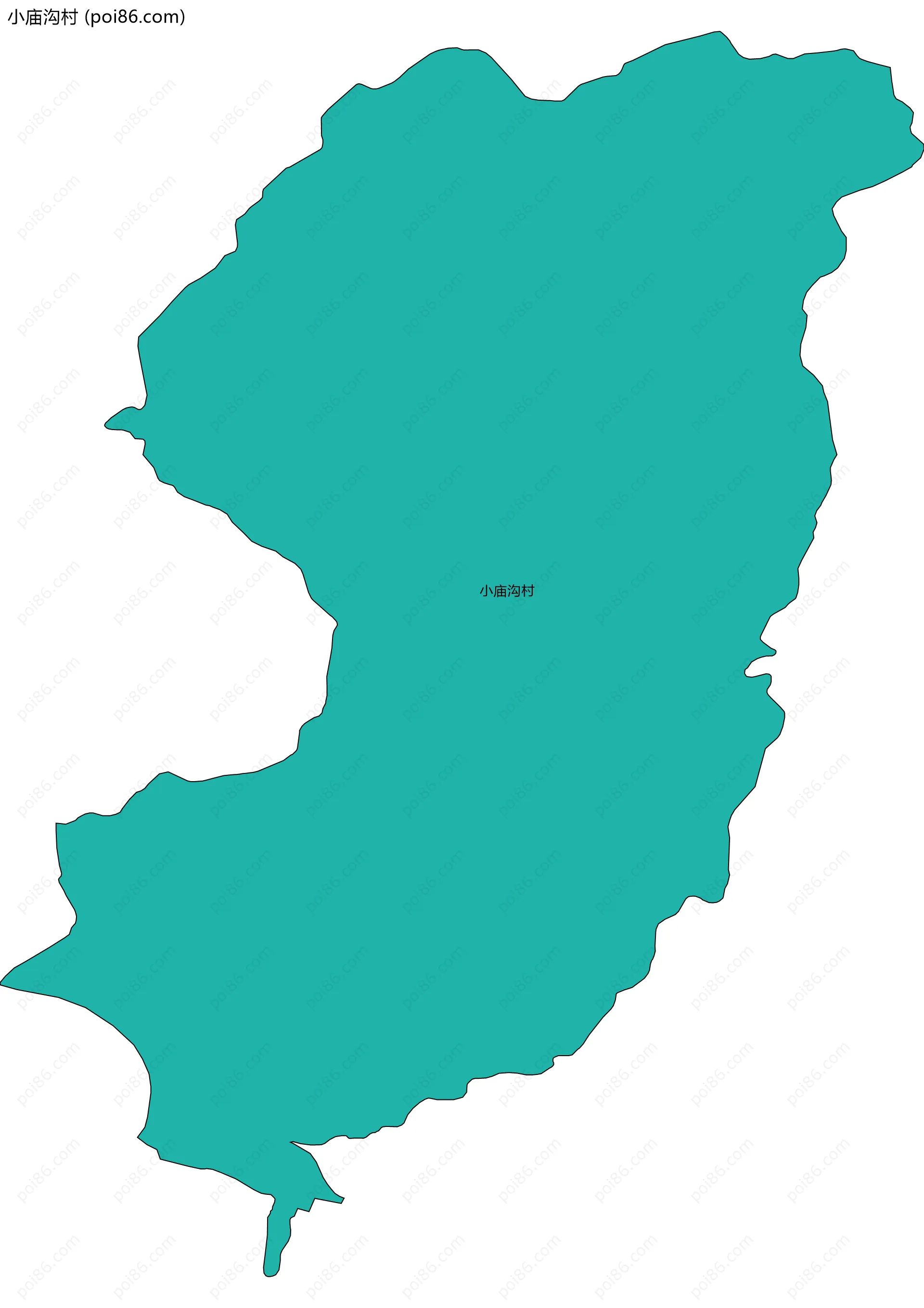 小庙沟村边界地图