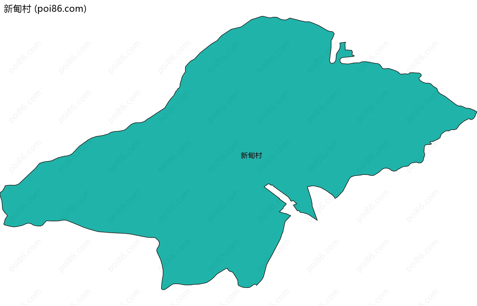 新甸村边界地图