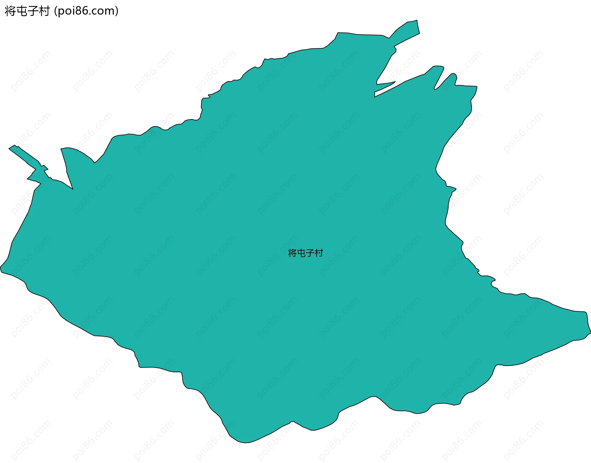 将屯子村边界地图