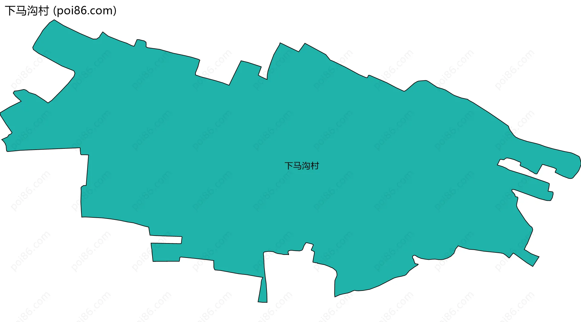 下马沟村边界地图
