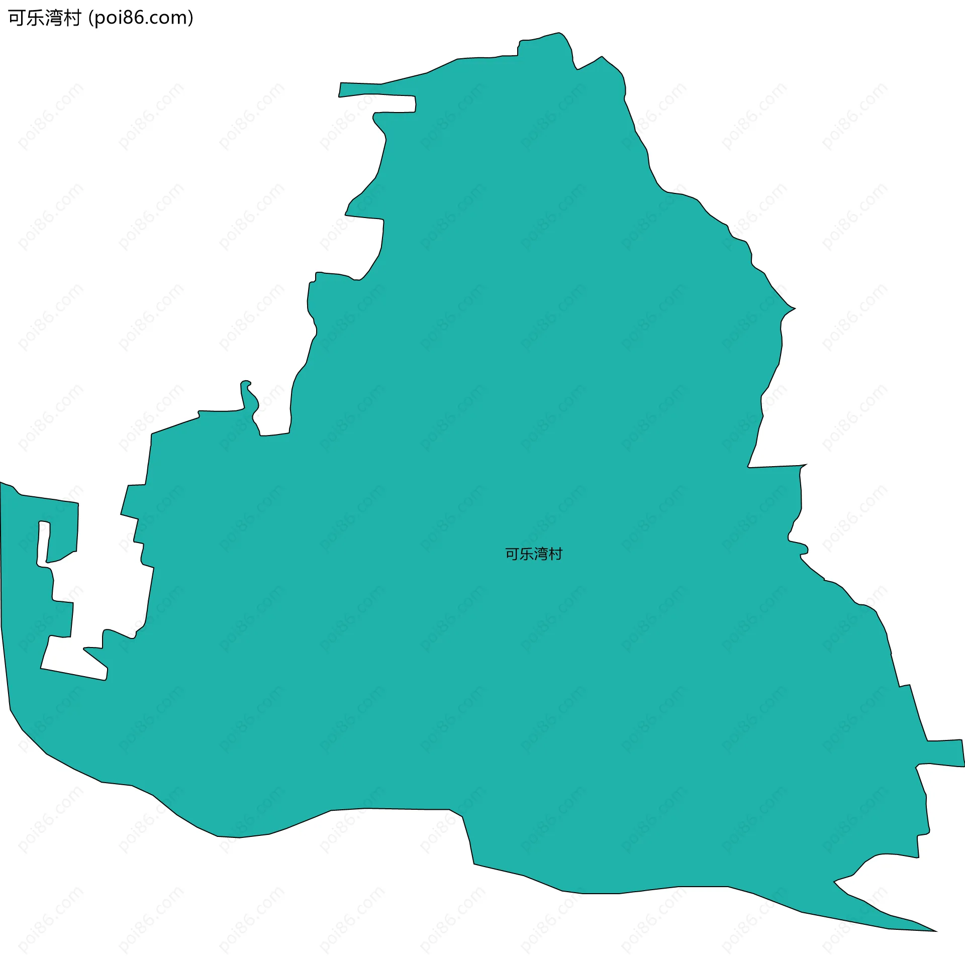 可乐湾村边界地图