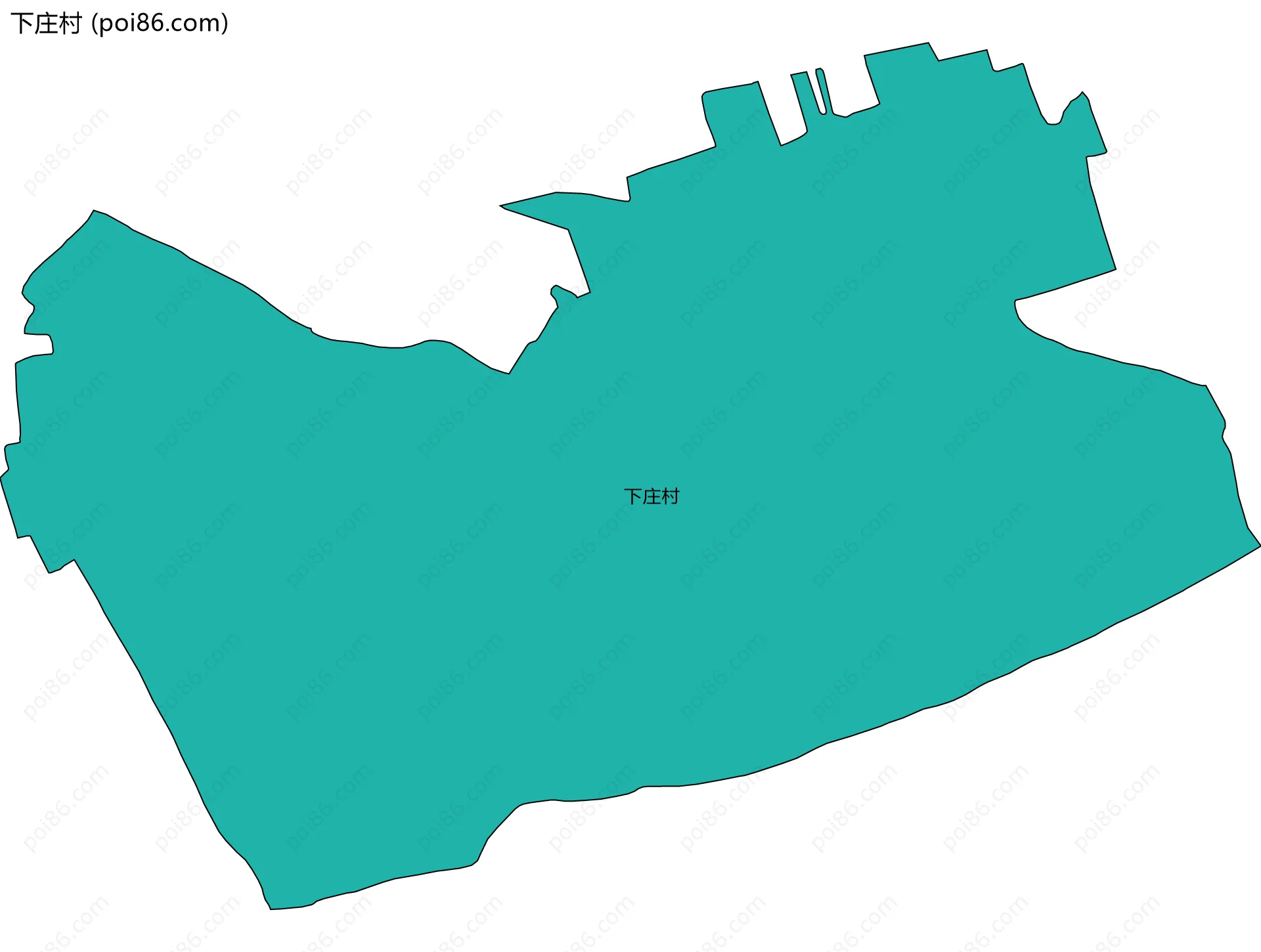 下庄村边界地图