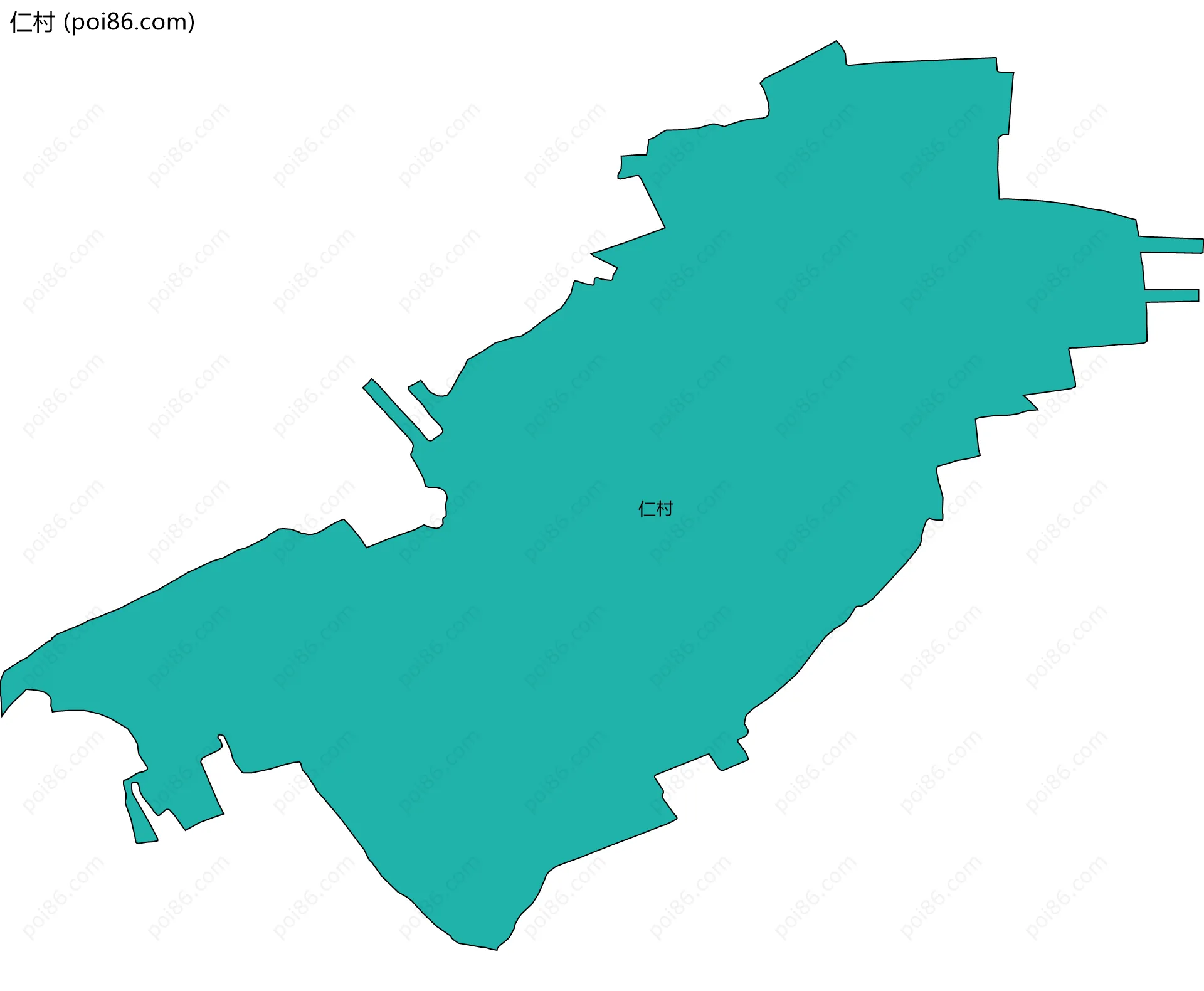 仁村边界地图
