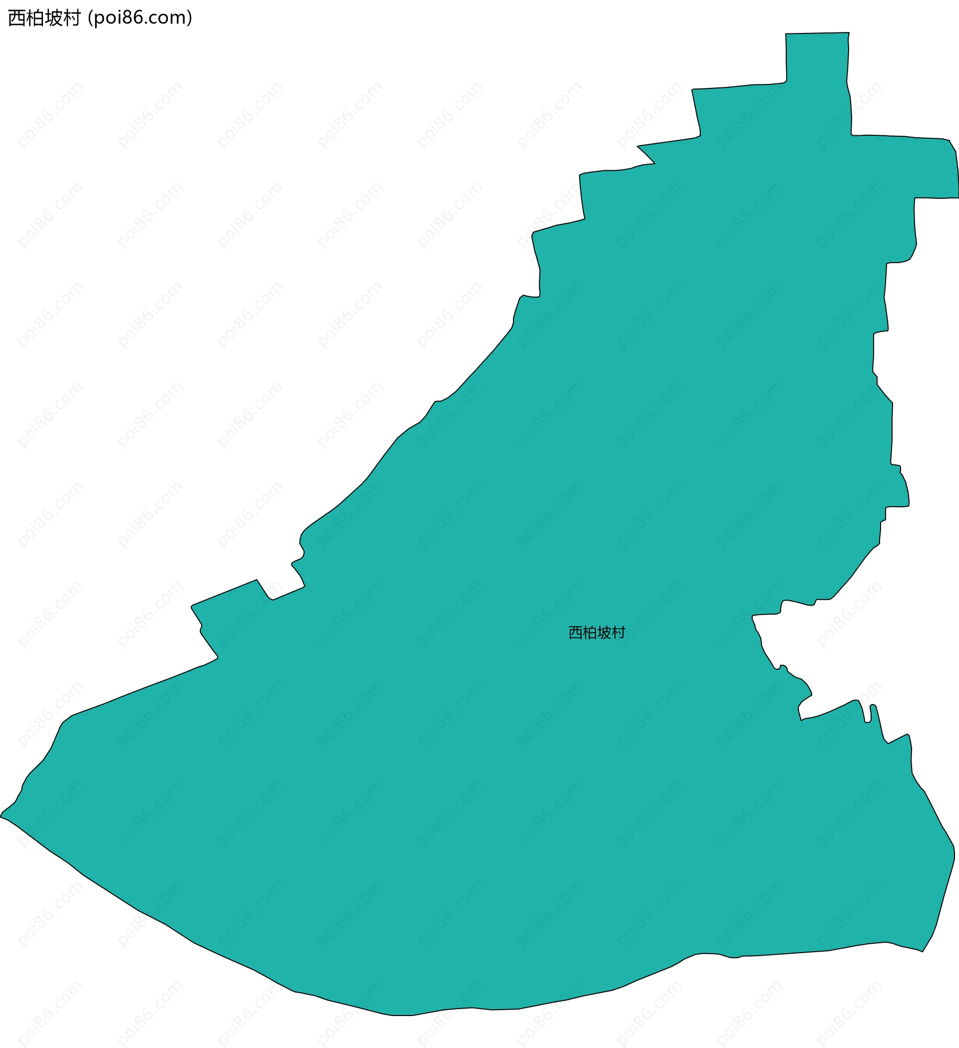 西柏坡村边界地图