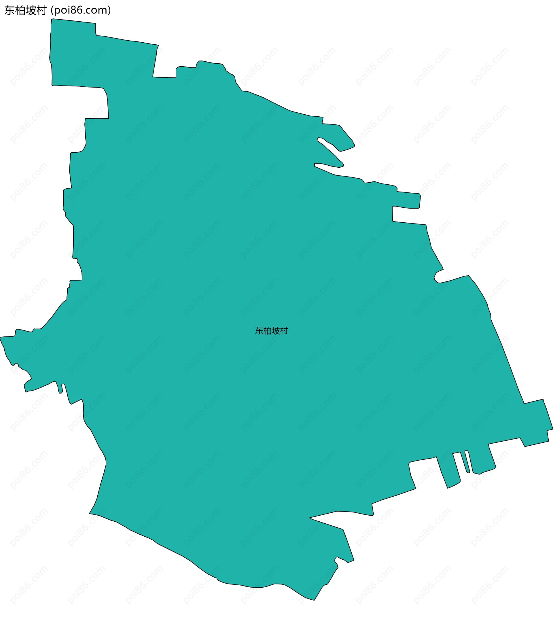 东柏坡村边界地图